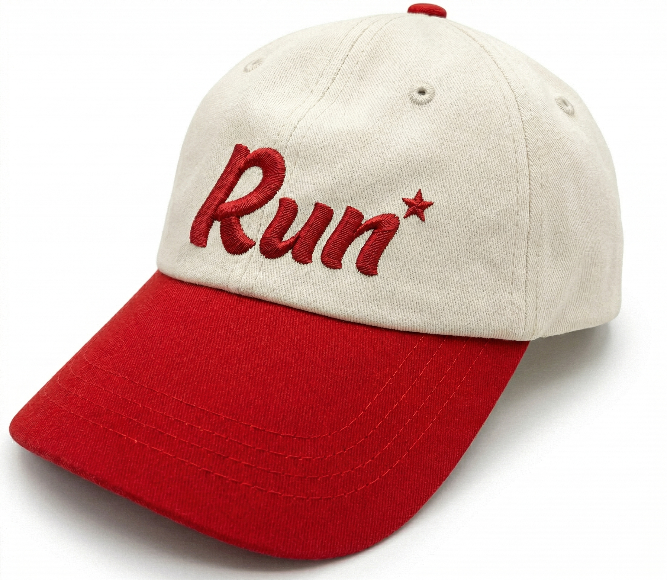 GORRA BEIGE Y ROJO