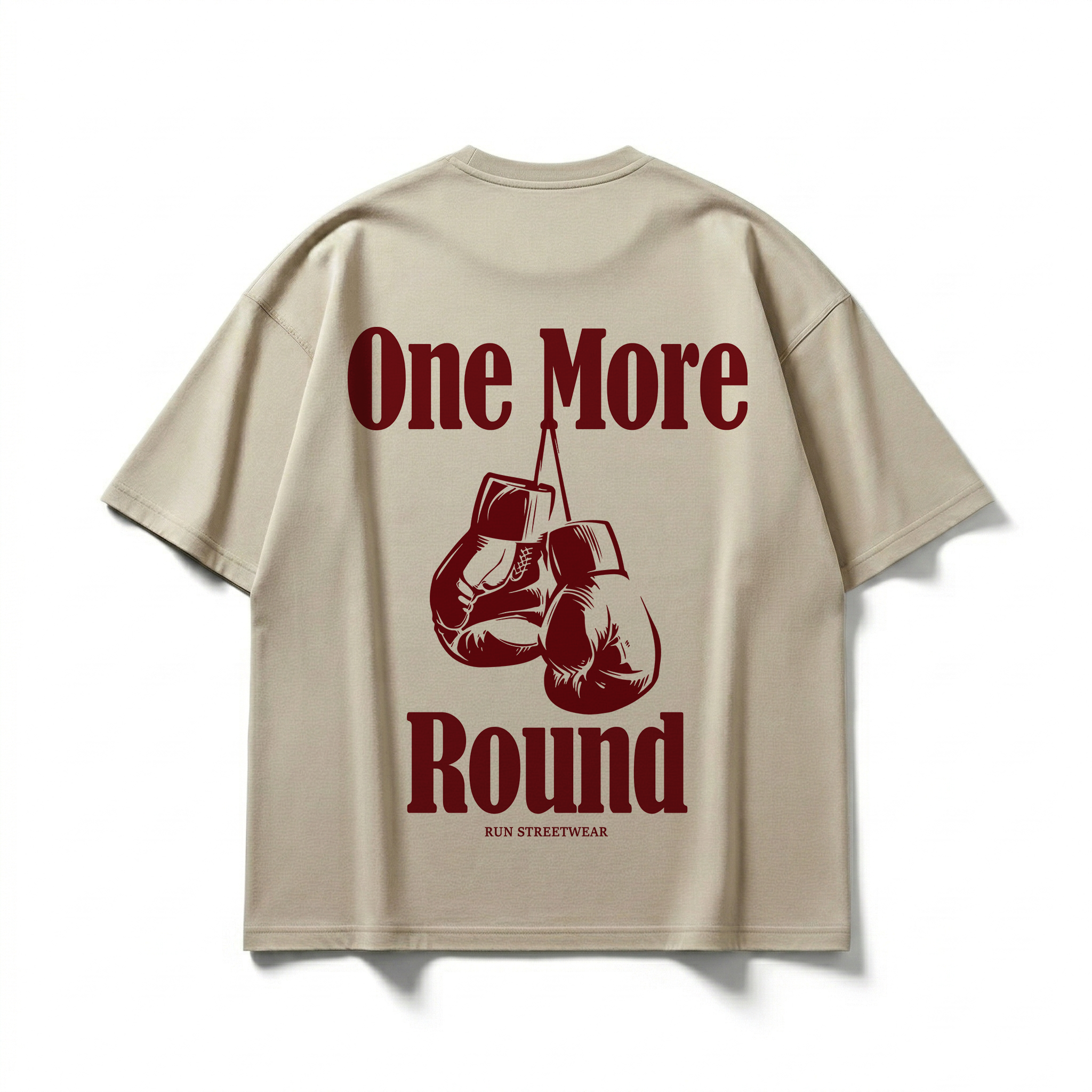 PLAYERA COLOR BEIGE OVERSIZE