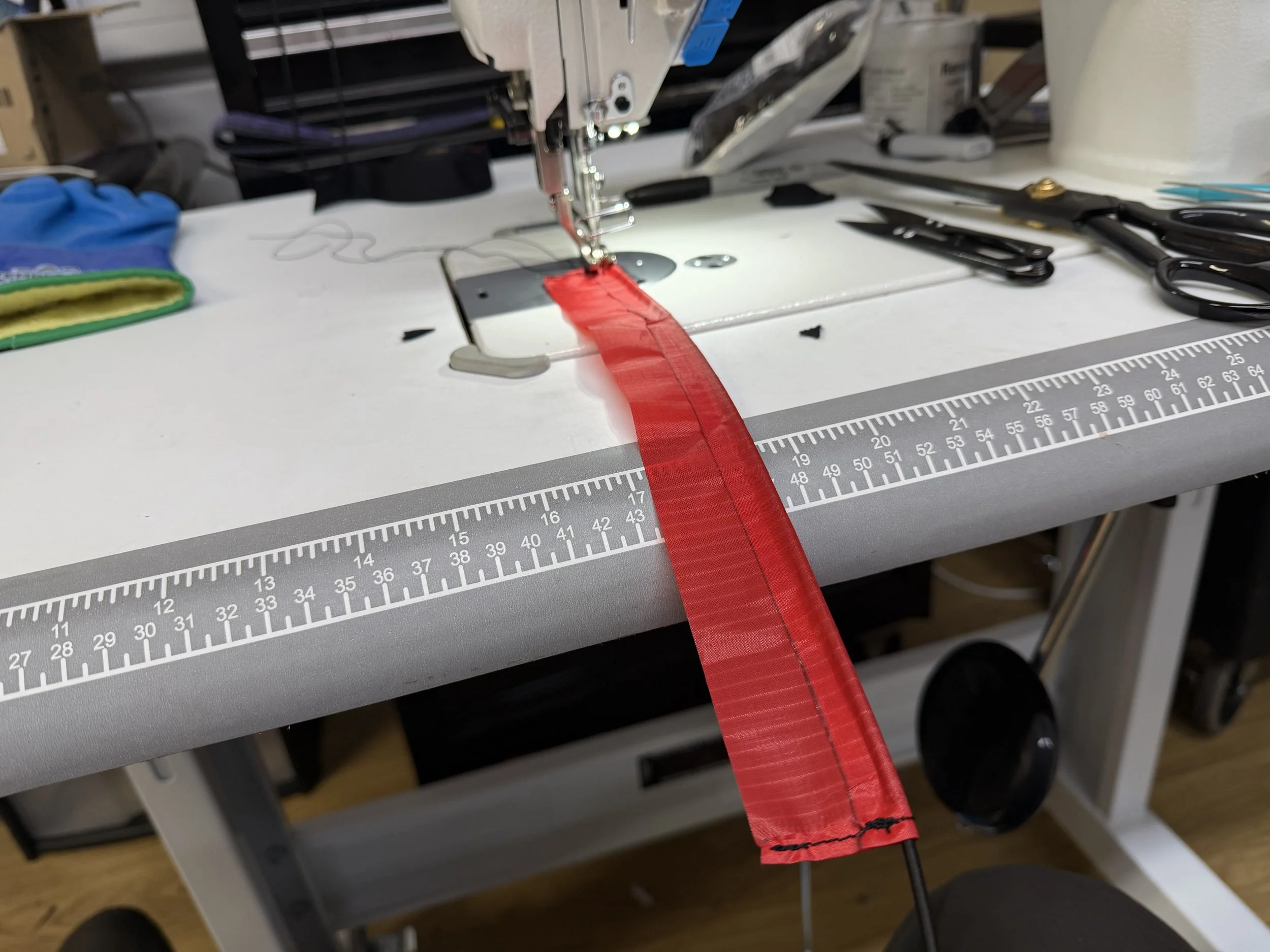 Stitch over the fold. Hopefully better than I did.