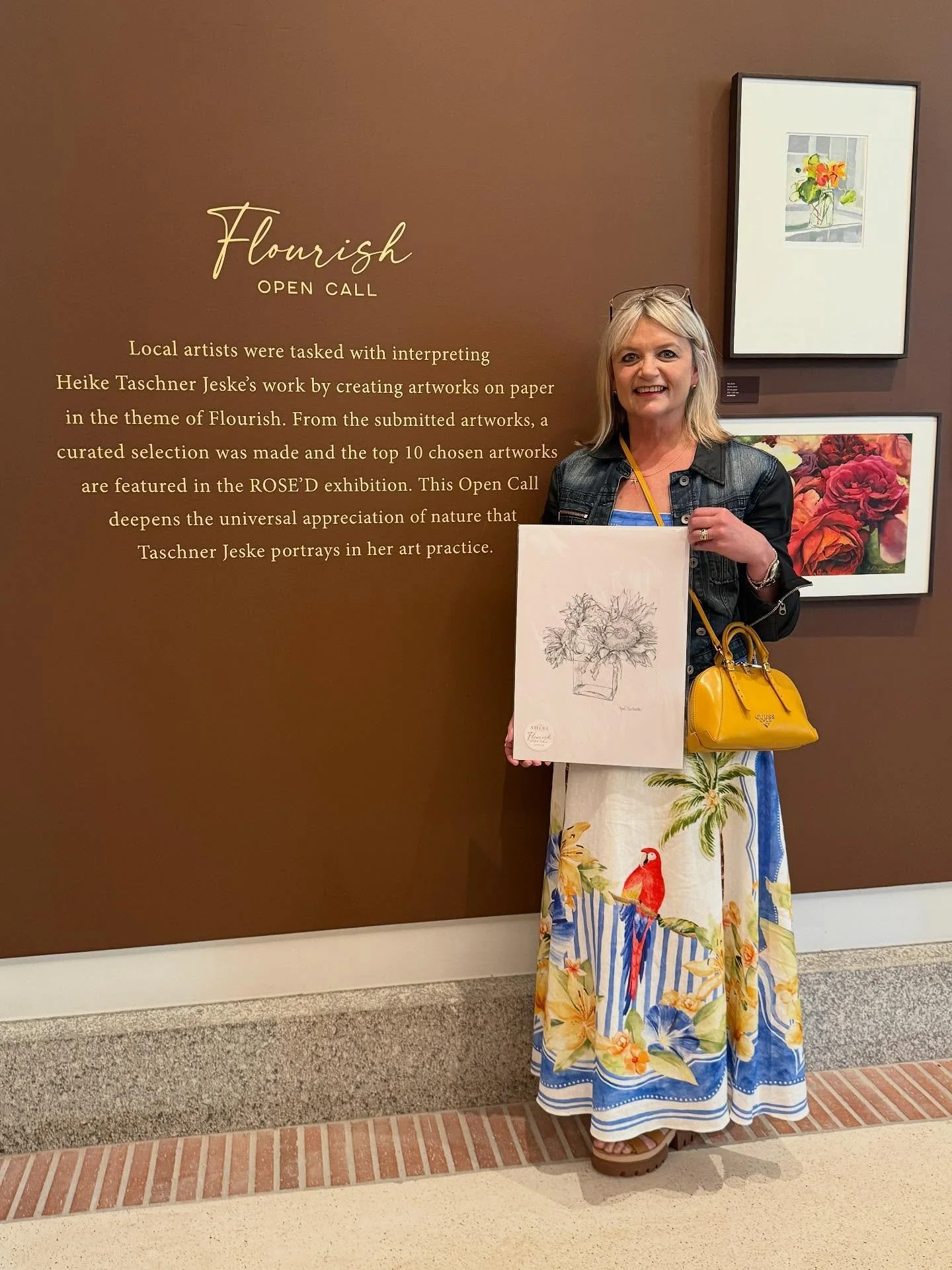 Today was a rose coloured day…
My artwork “Exuberant in your luminous light…” is part of the FLOURISH open call together with the ROSE’D Exhibition at @lamottewine  Ateljee.
Such a privilege to meet @heiketaschnerjes