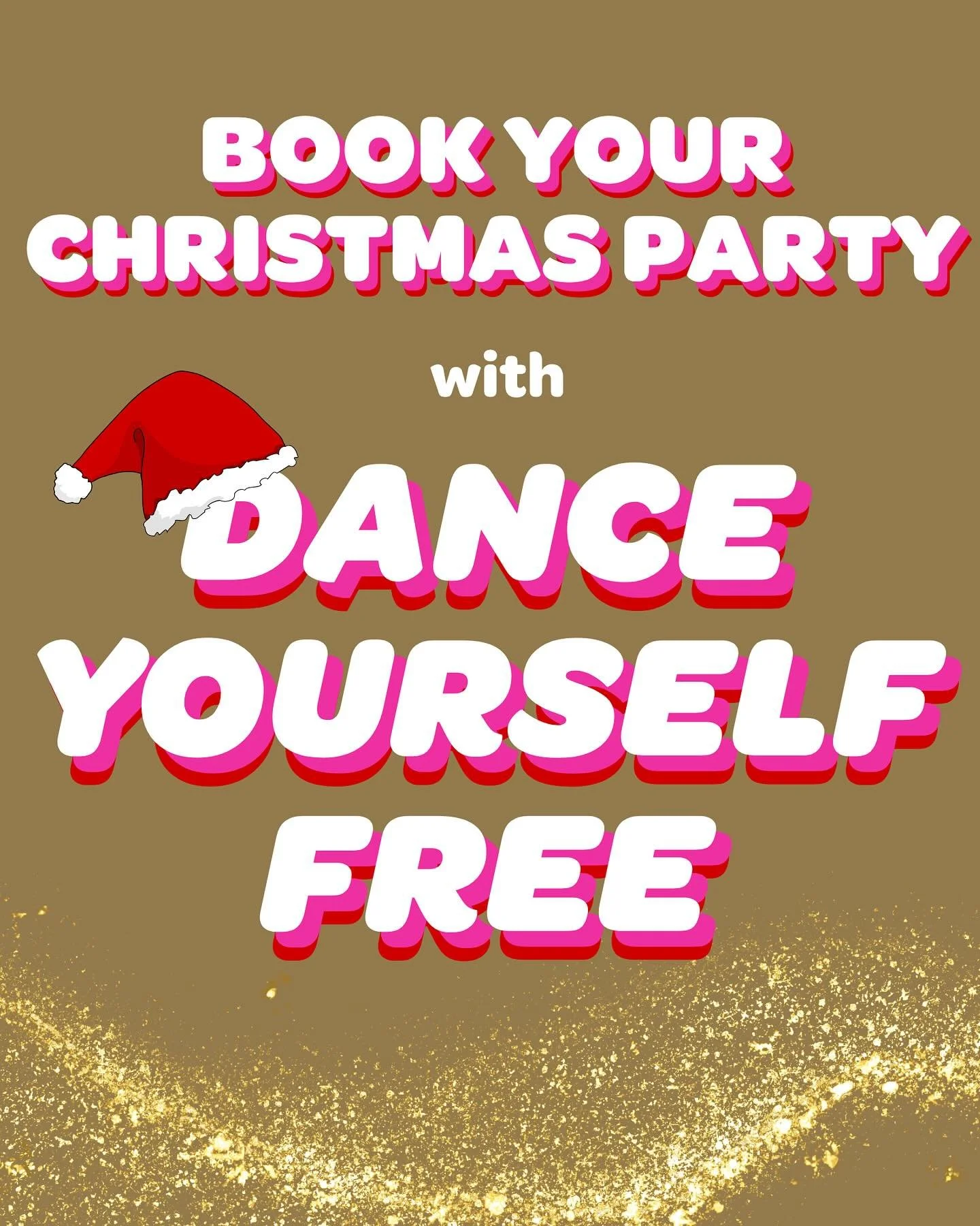 Planning your work Christmas party… or that annual festive get-together with friends?
Tag your boss or THAT friend to get the party planning started π
Make this year’s one to remember with a Dance Yourself Free class π
Stress-free,