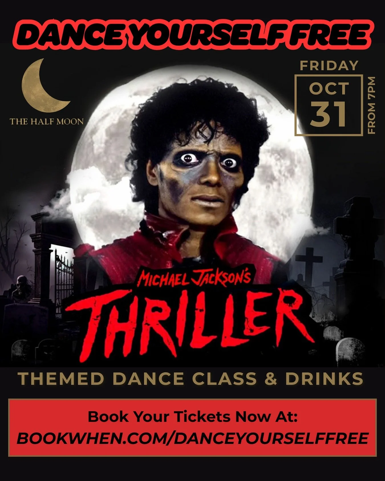 Dance Yourself Spooooky this Halloween π πΊπ
Join us for a Thriller-themed dance class & drinks:
π The Half Moon, Rayleigh 
π Friday 31st October from 7pm
β¨ Learn the iconic moves, enjoy a night full of laughter, and get ready for seriousl