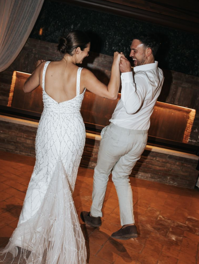 Bride and groom performing their first dance after wedding first dance lessons with Dance Yourself Free in Essex