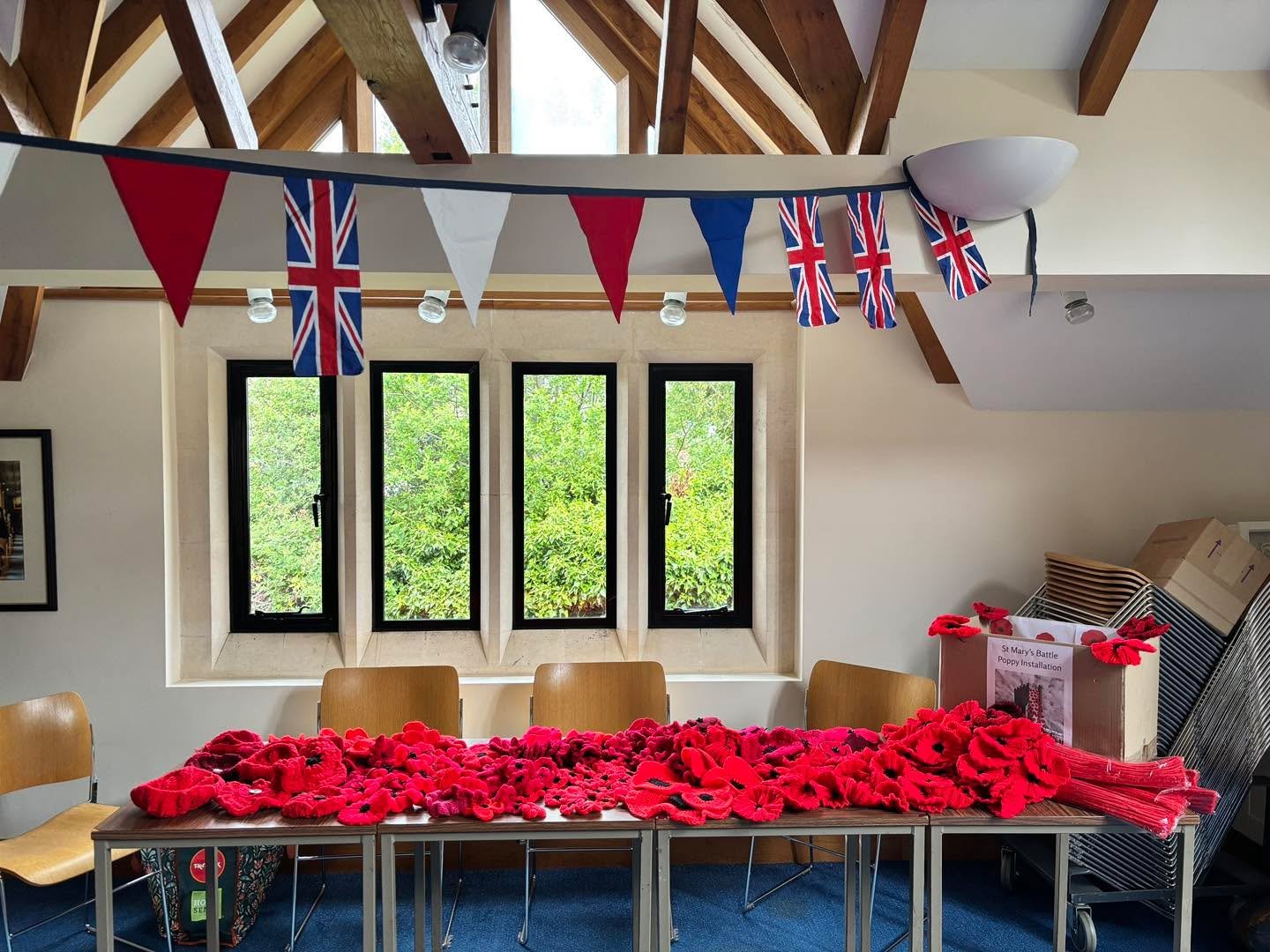 POPPY WORKSHOP
Tuesday 2 - 4pm

We will be working on our poppy installation in the cool of the church on Tuesday and would love your help to tie poppies to the net. 
There will be plenty of home-made elderflower cordial as well as something nice to 