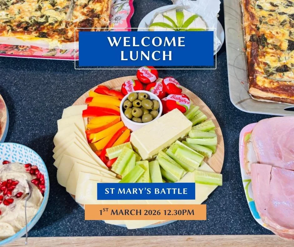 WELCOME LUNCH
1st March 12.30pm

If you have joined St Mary&rsquo;s in the past year or so, we&rsquo;d love to invite you to our Welcome Lunch. Send us a private message for catering numbers and let us know of any allergies. We look forward to seeing