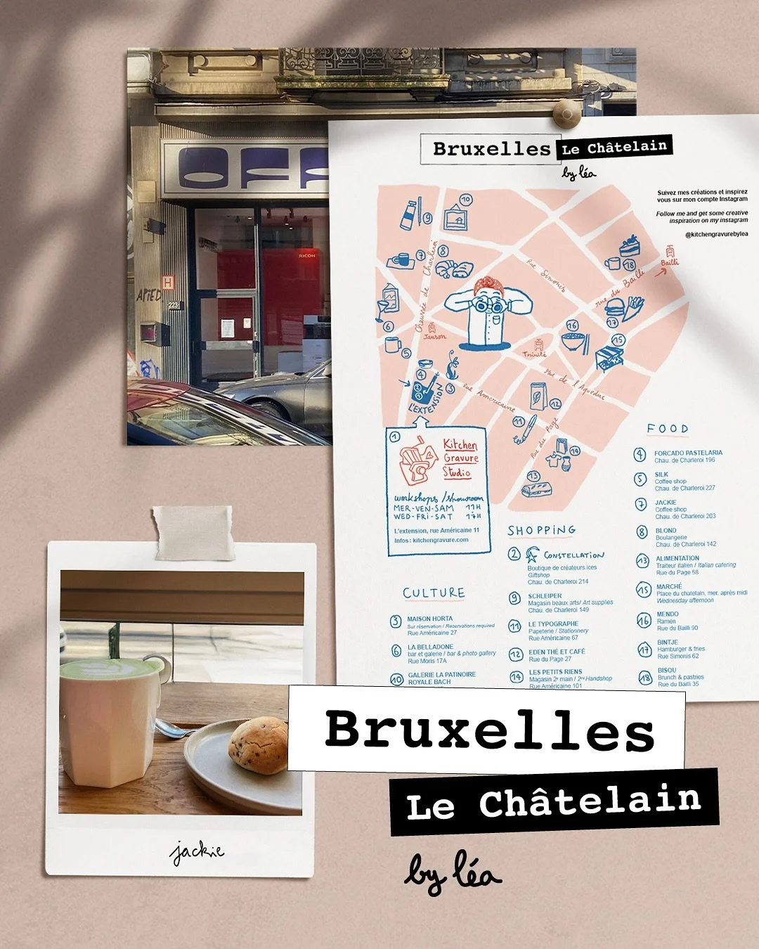 📍 Si vous venez visiter Bruxelles cet &eacute;t&eacute;, vous ne pouvez pas passer &agrave; c&ocirc;t&eacute; du quartier du Chatelain: ses coffees shops, ses fripes et&hellip;. mon atelier !&nbsp;
✨ Avec un peu de chance, je serai en train de brico