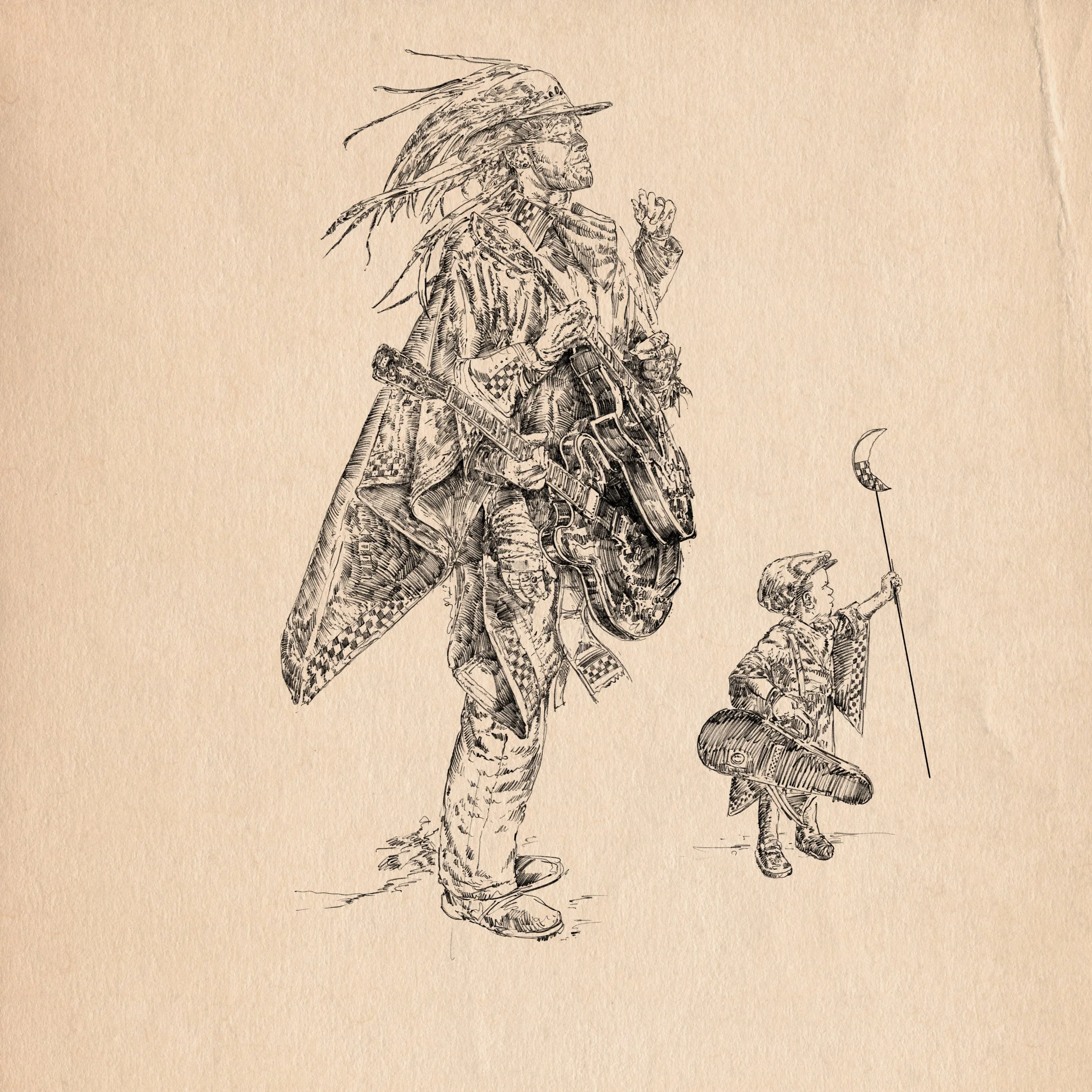  Tru-Badur Sketch on paper, 25cmx25cm 2025 Part III of series 