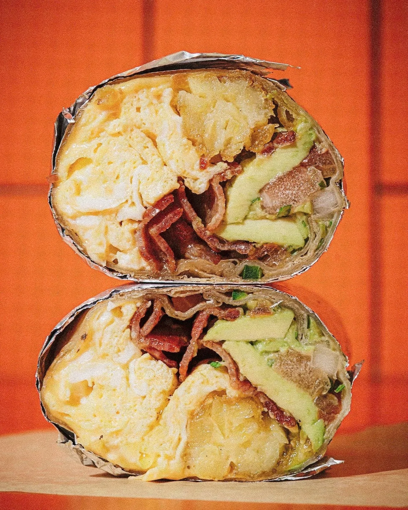 Bacon breakfast burrito
