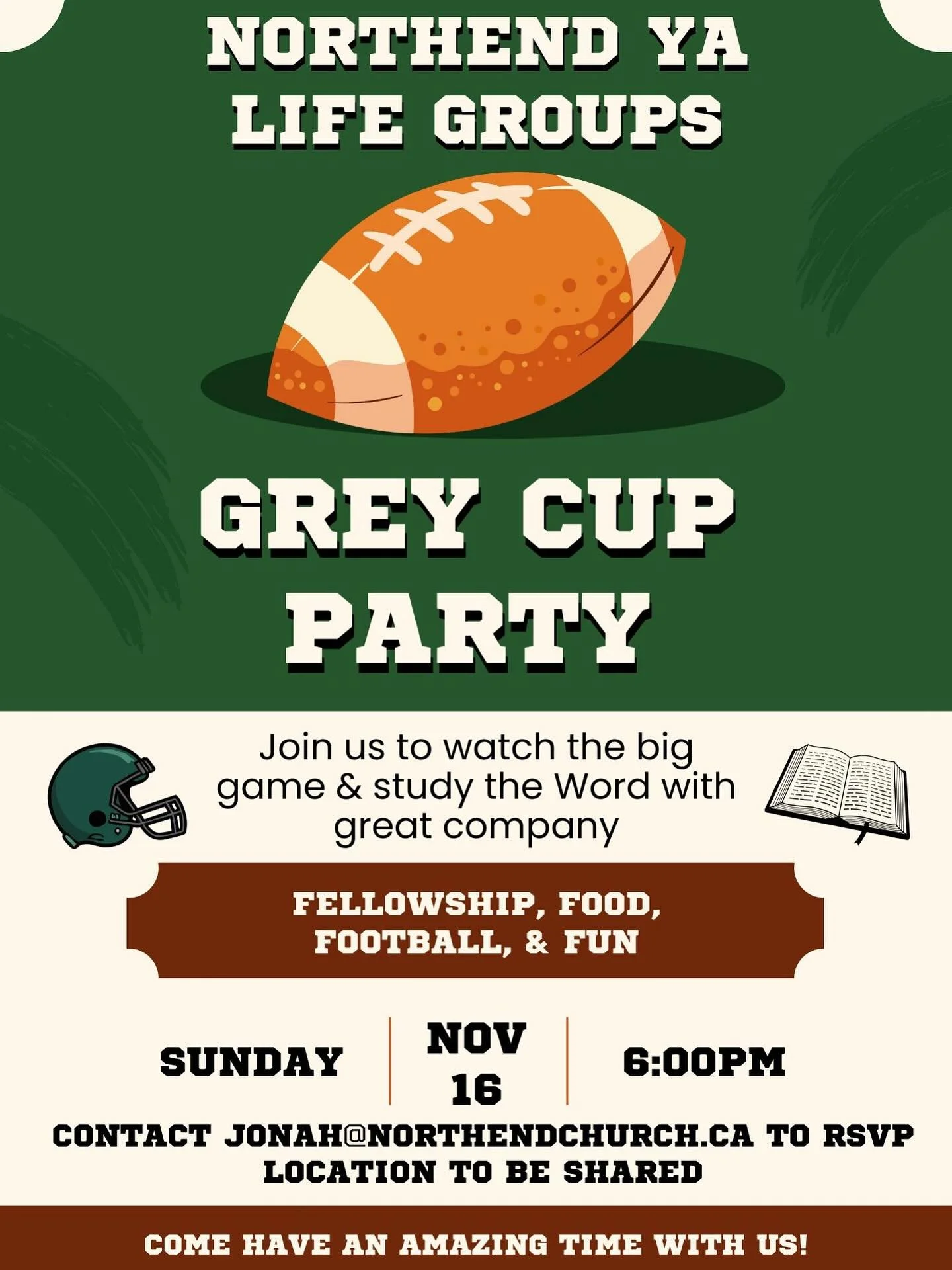 LIFE GROUPS MIXER THIS SUNDAY! 🥳🏈 BRING A FRIEND 💁&zwj;♀️ RSVP👨&zwj;💻