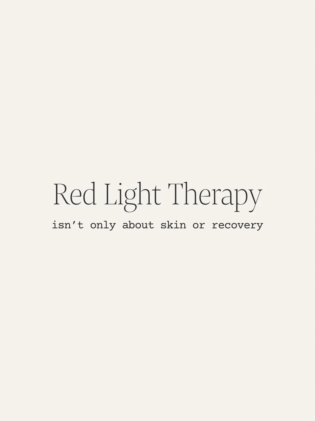 Red light therapy, also known as photobiomodulation, is widely recognised for supporting skin health, physical recovery and cellular energy production ATP. 

What is less discussed is its influence on circadian rhythm alignment, circulation, and mood