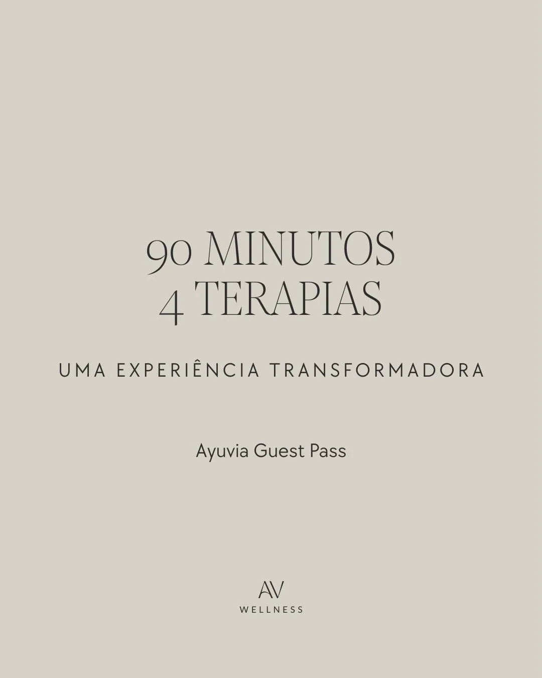 🇵🇹 N&atilde;o sabe por onde come&ccedil;ar? Comece aqui. O Guest Pass da Ayuvia foi criado para proporcionar uma experi&ecirc;ncia completa. 90 minutos com as quatro terapias regenerativas essenciais, pensadas para restaurar energia, reequilibrar o