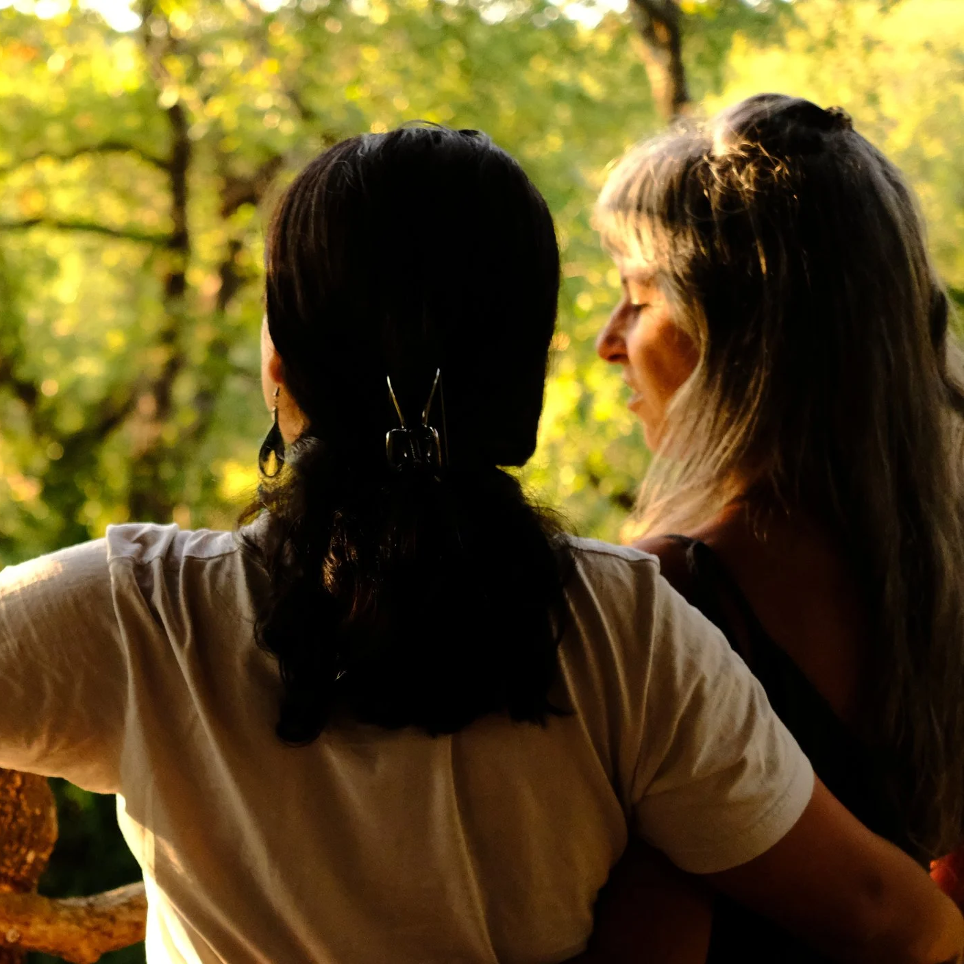two women in nature