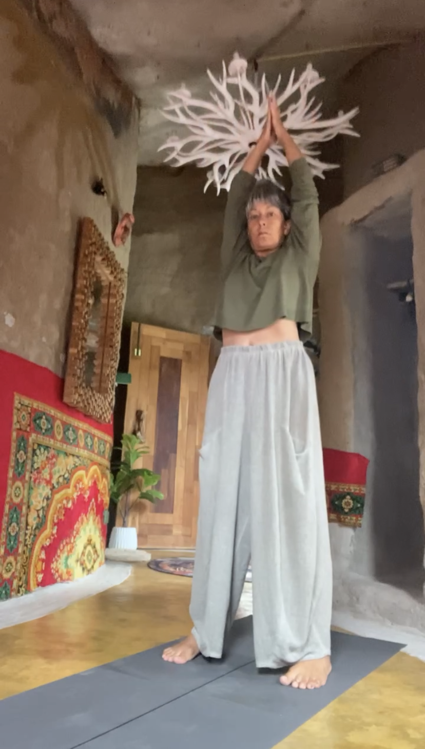 soraya practicing yoga
