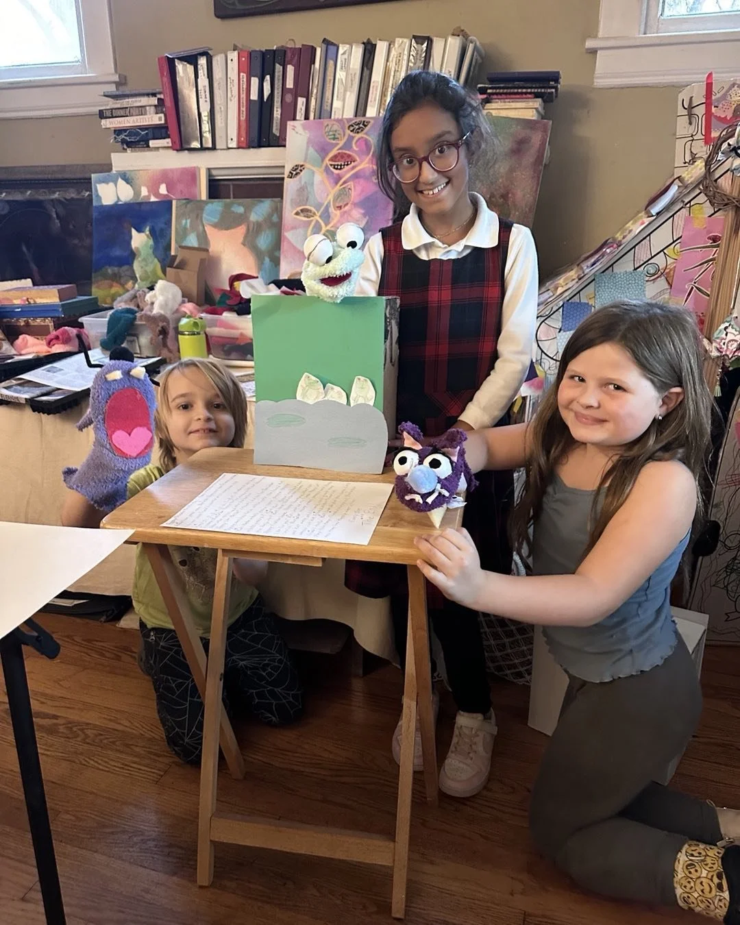 Kids just want to have fun ( and make puppets!) .