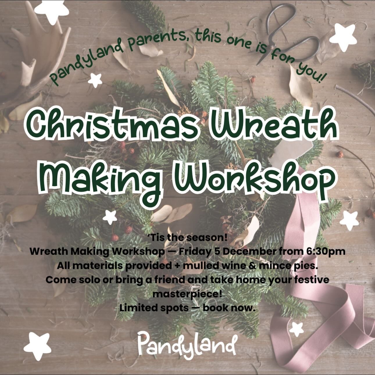 Our Christmas Wreath Making Workshop is Back! ✨

We&rsquo;re so excited to announce the return of our Christmas Wreath Making Workshop &mdash; a complete sell-out last year, and such a wonderfully festive evening! (Swipe to see some of the festive fu