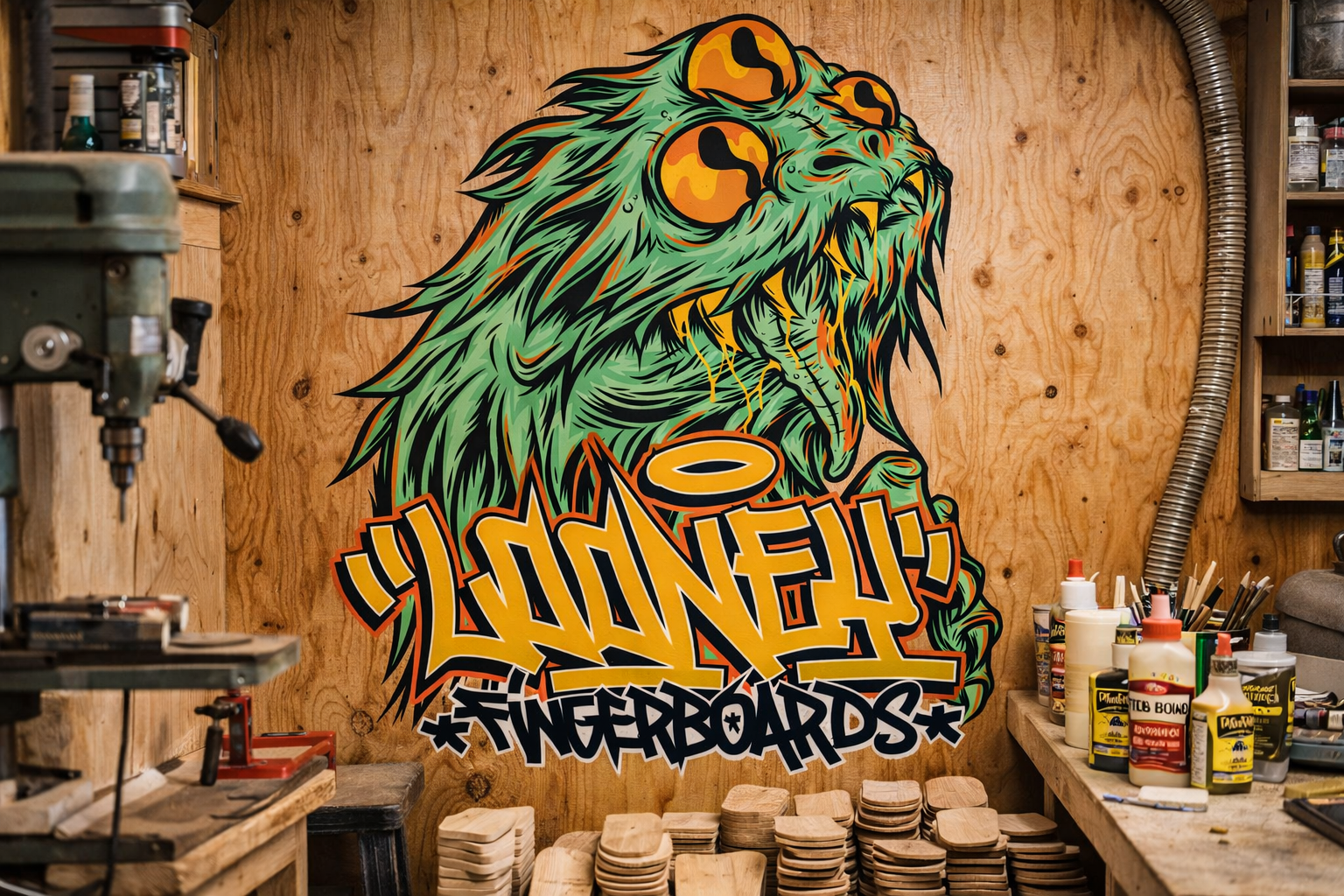 Looney Fingerboards illustrations