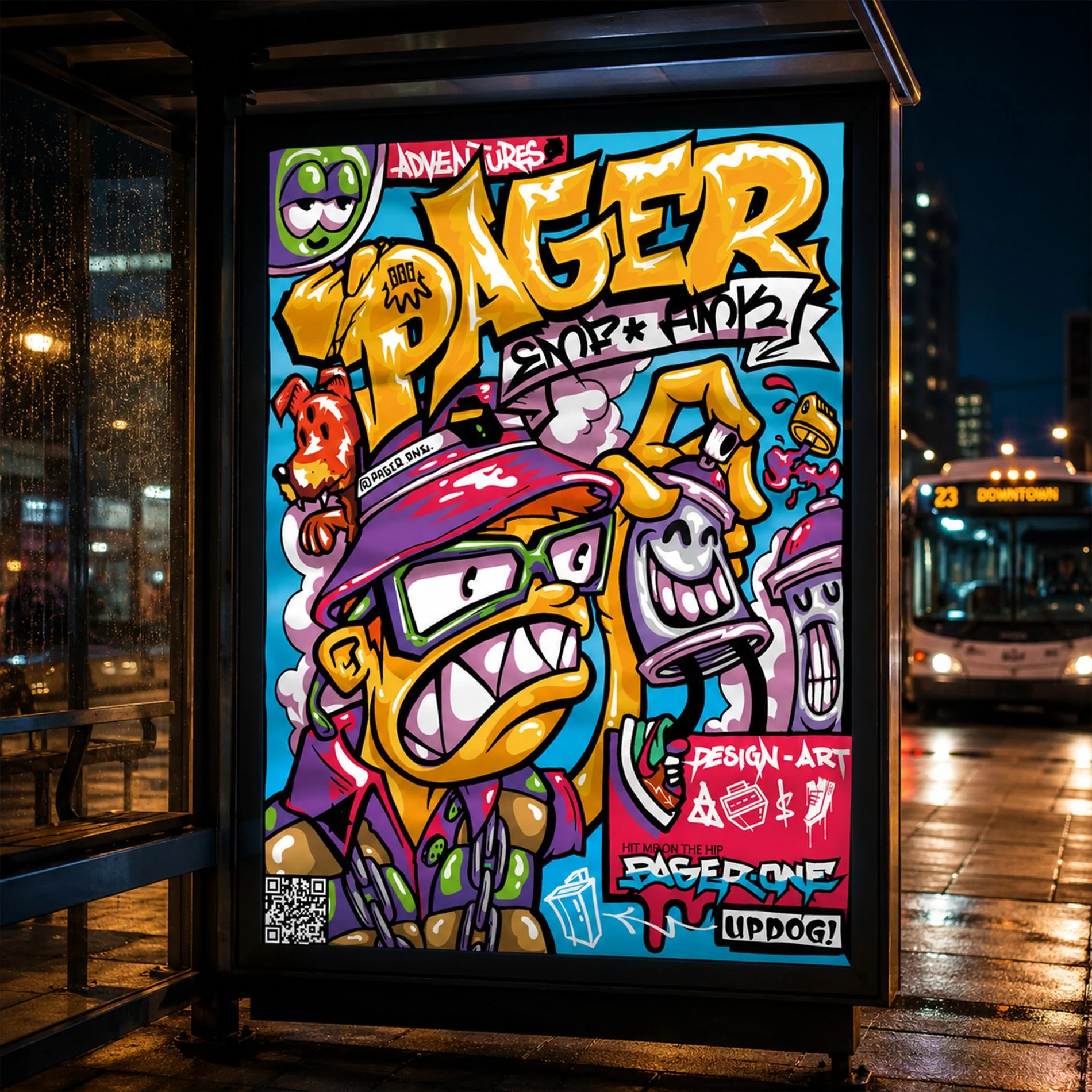 Pager One comic Book cover Drawing.jpg