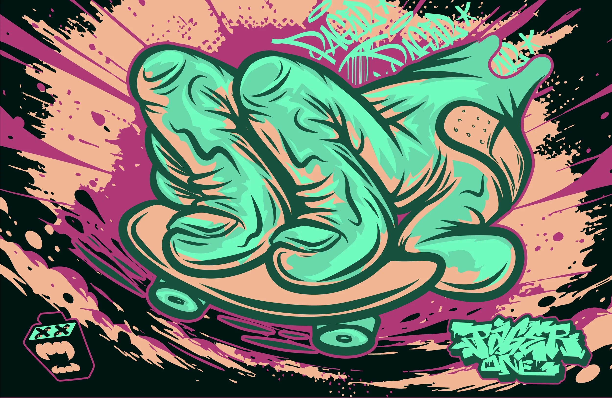 Pager One illustration Hand Fingerboard Graphics-07.jpg