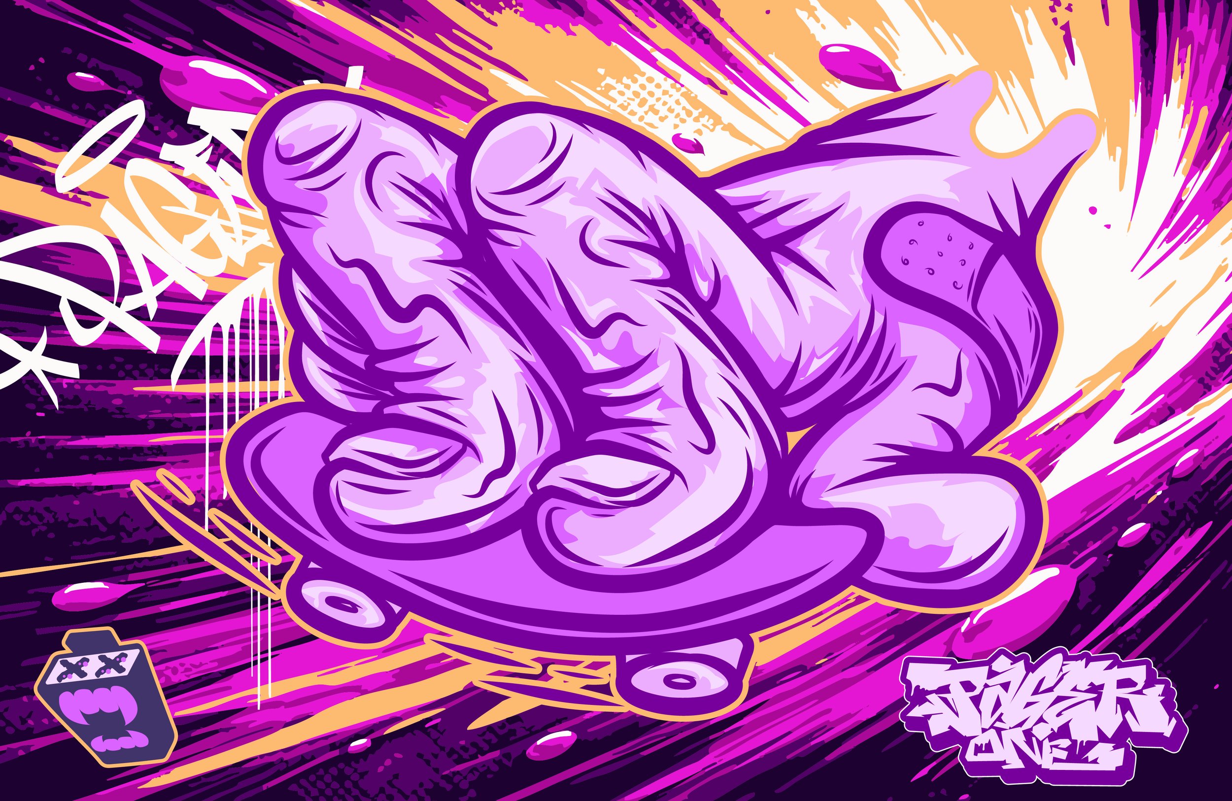 Pager One illustration Hand Fingerboard Graphics-05.jpg