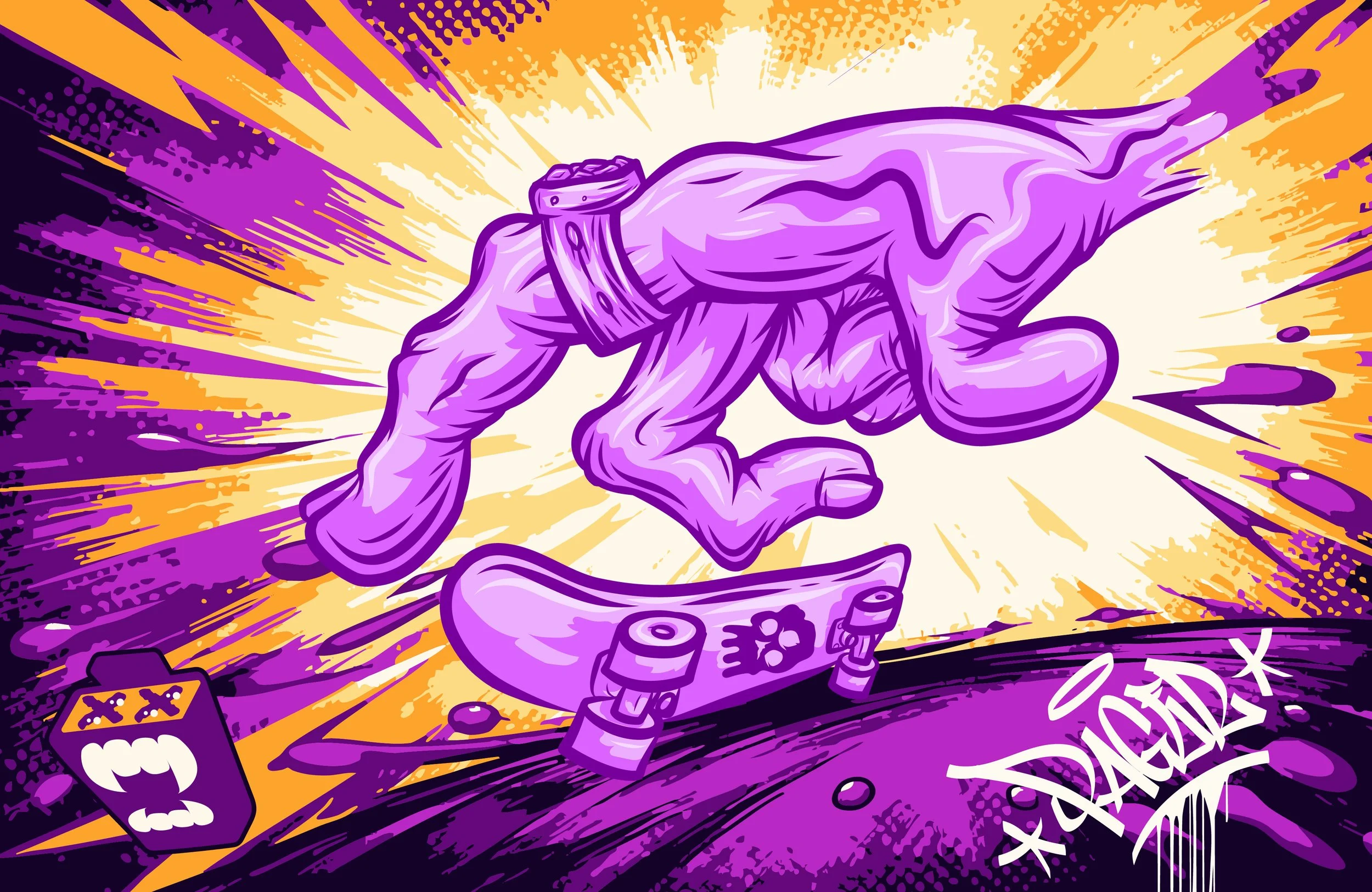 Pager One illustration Hand Fingerboard Graphics-03.jpg