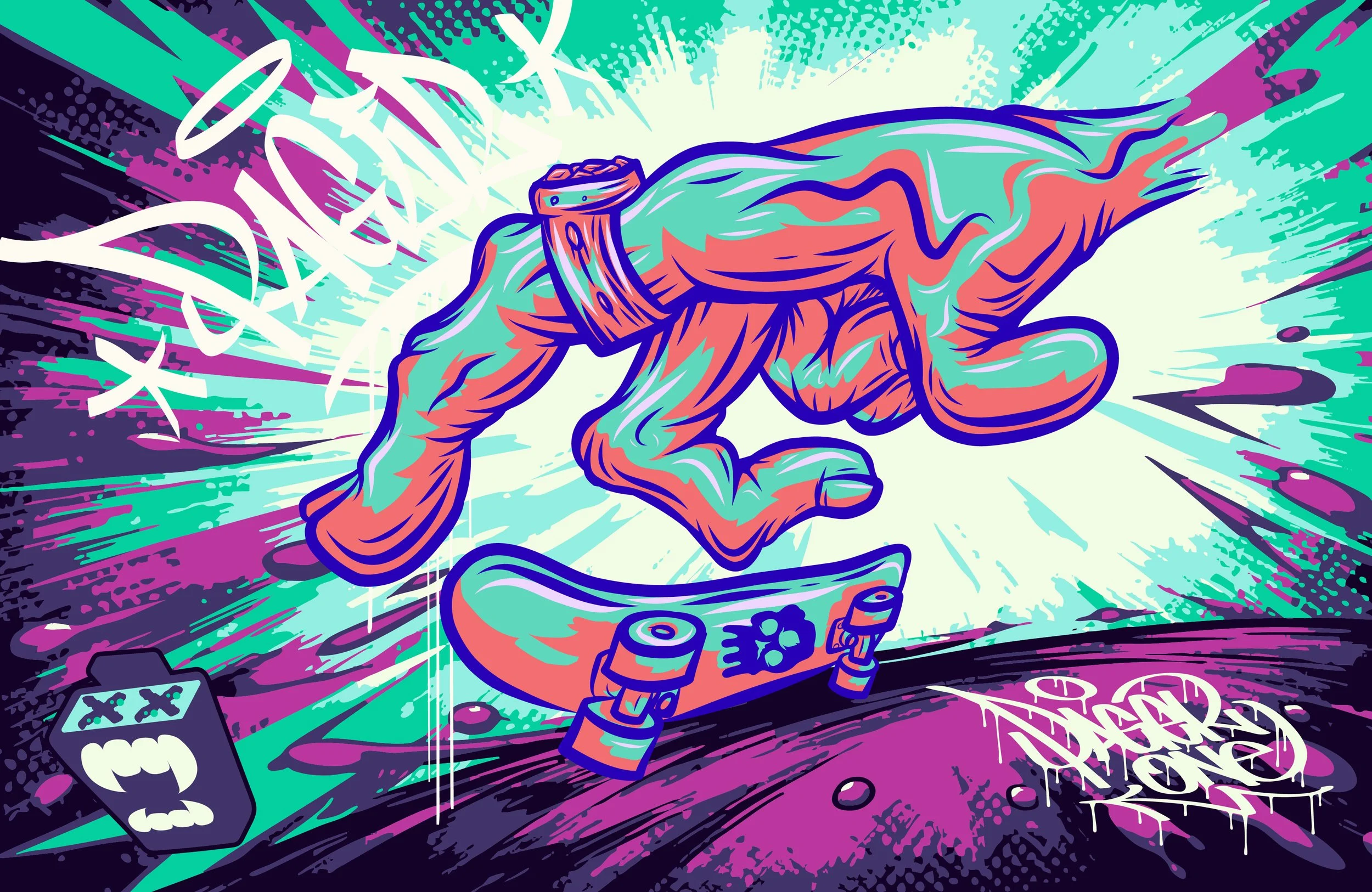 Pager One illustration Hand Fingerboard Graphics-04.jpg