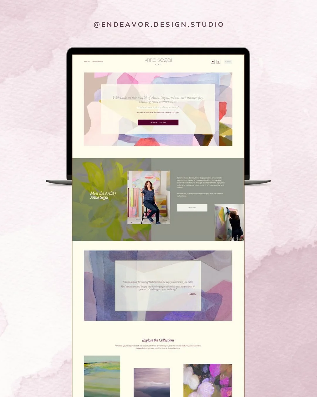 ✨ Client Launch: Anne Segal Art ✨
Website reDesign &middot; eCommerce Development &middot; SEO Strategy

One of the most expansive (and rewarding) projects I&rsquo;ve had the honour to bring to life, this custom website redesign for Toronto-based art
