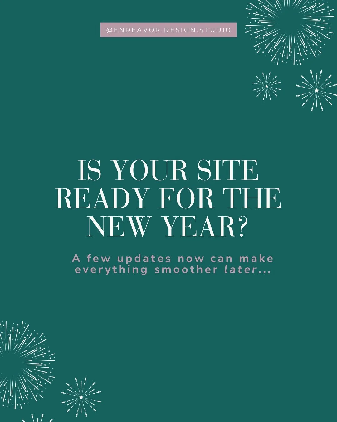 Are you ready for 2026? If updating your website has been sitting quietly on your &ldquo;later&rdquo; list...

this might be the perfect moment to take care of it (for you and your business). 

Just a few thoughtful updates can make your site feel cl