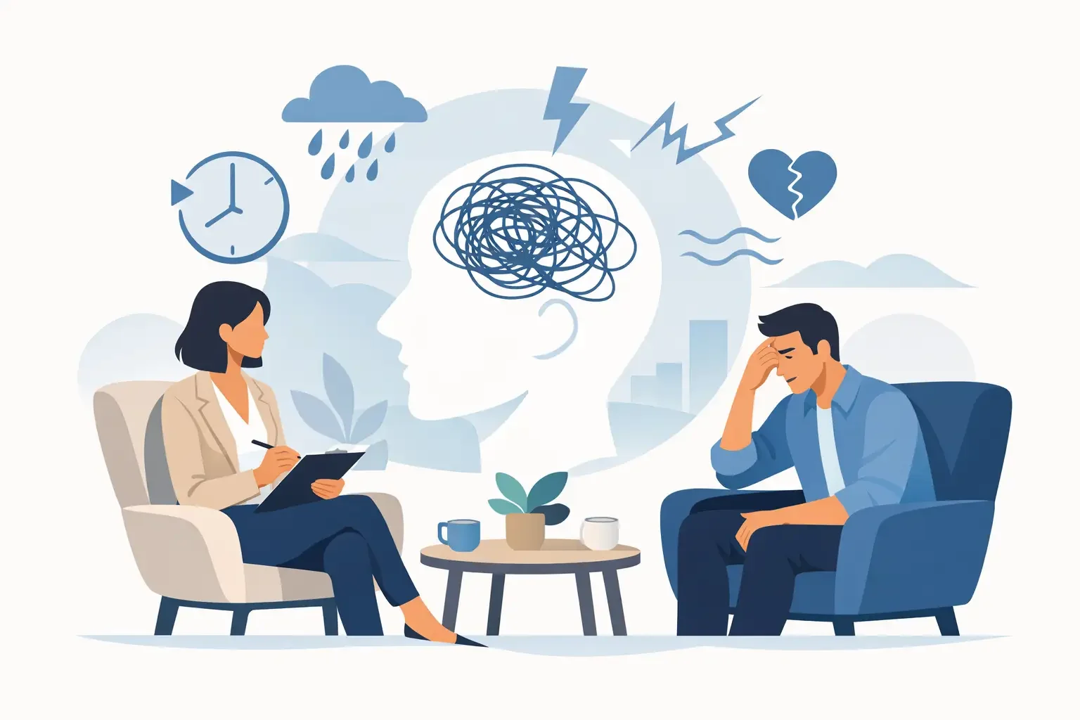 Samtaleterapi mod stresssymptomer