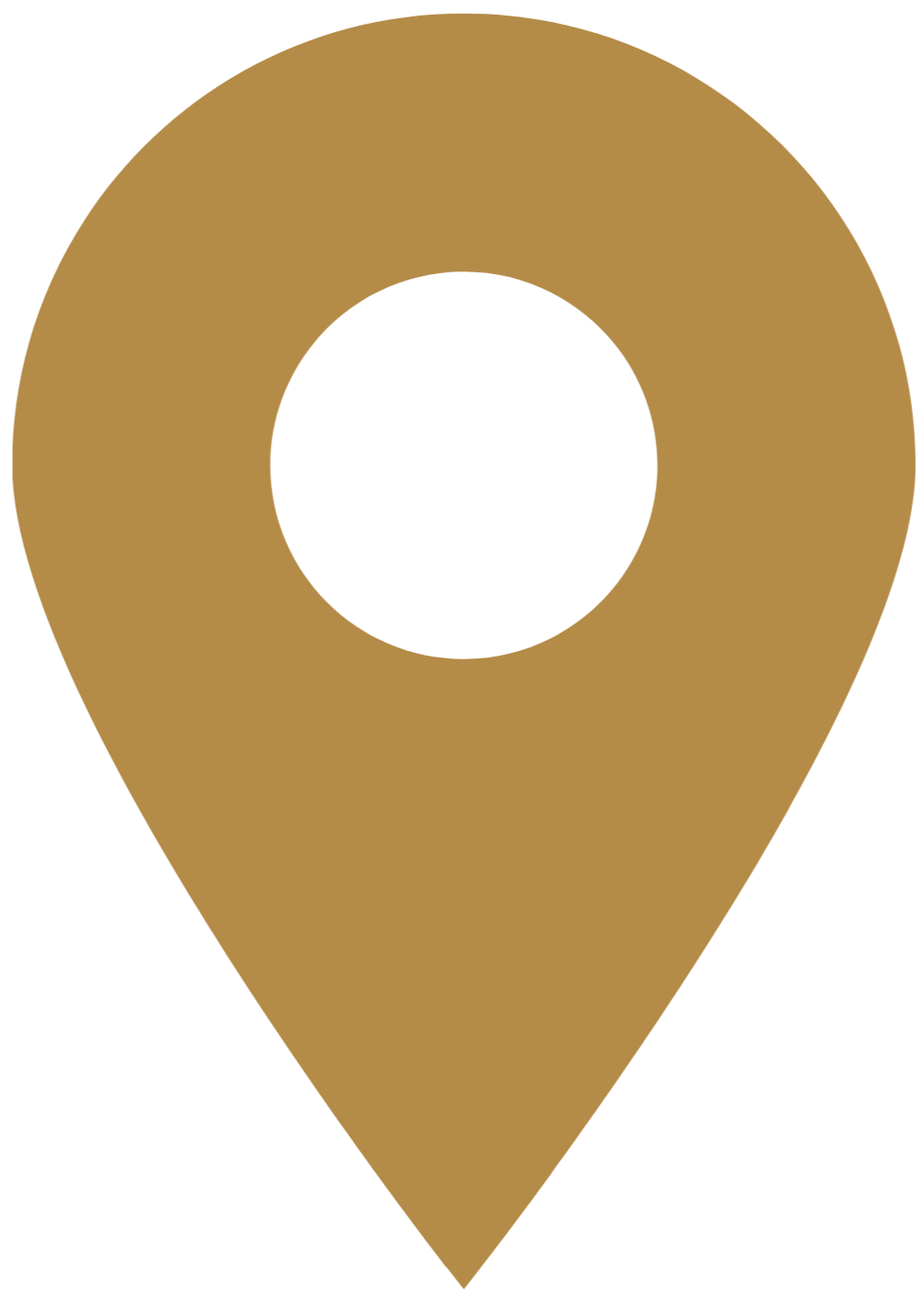 Et gyldent skjult placeret på et kort for geolokation.