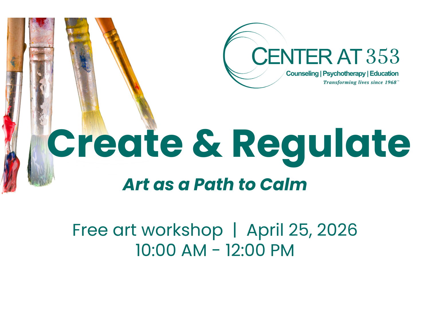 Register for our Spring Art Workshop: