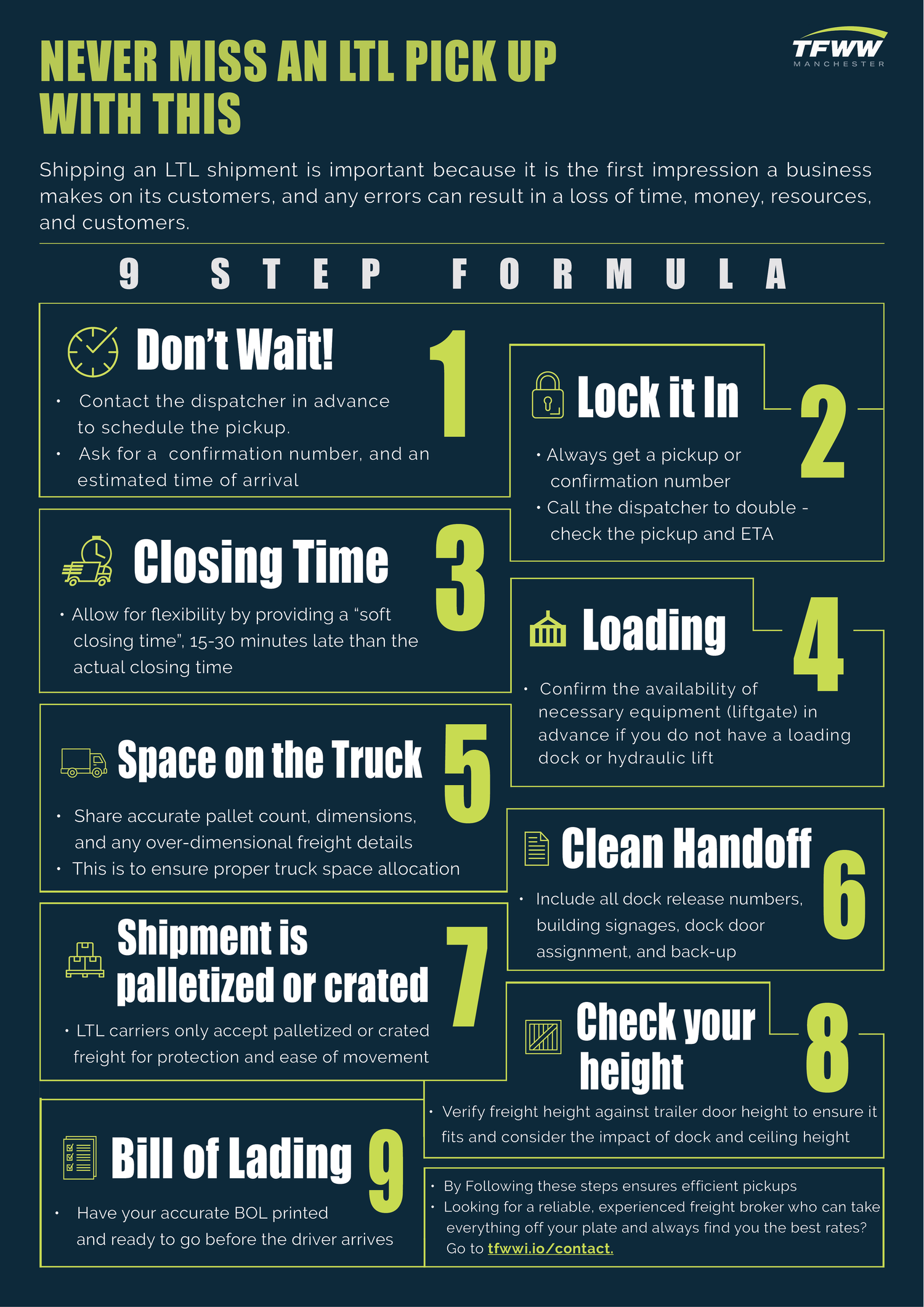 Follow these 9 steps to make sure your LTL Freight shipment gets picked ...