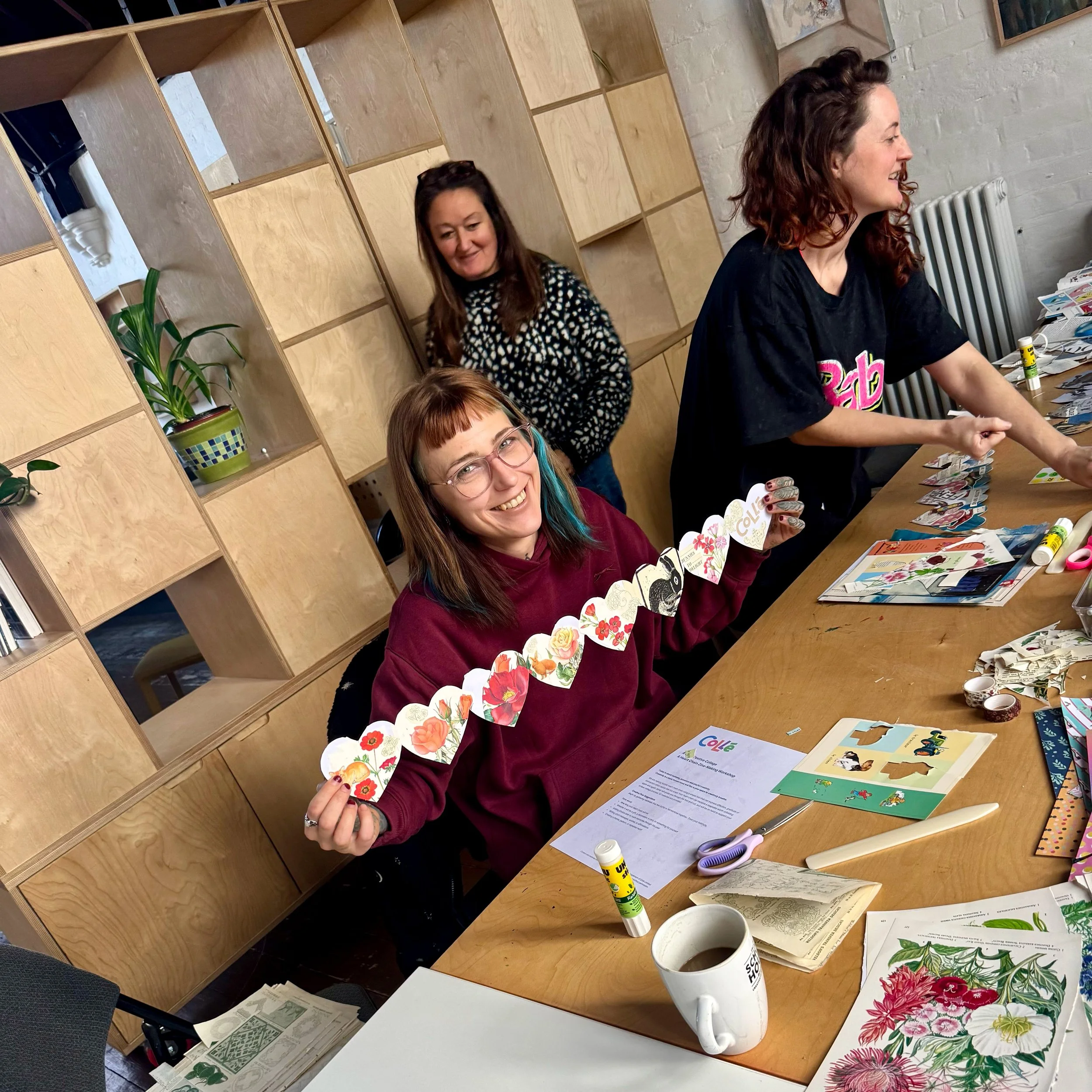 Collaged Heart-Chain Zines Workshop: Boost Your Self-Love