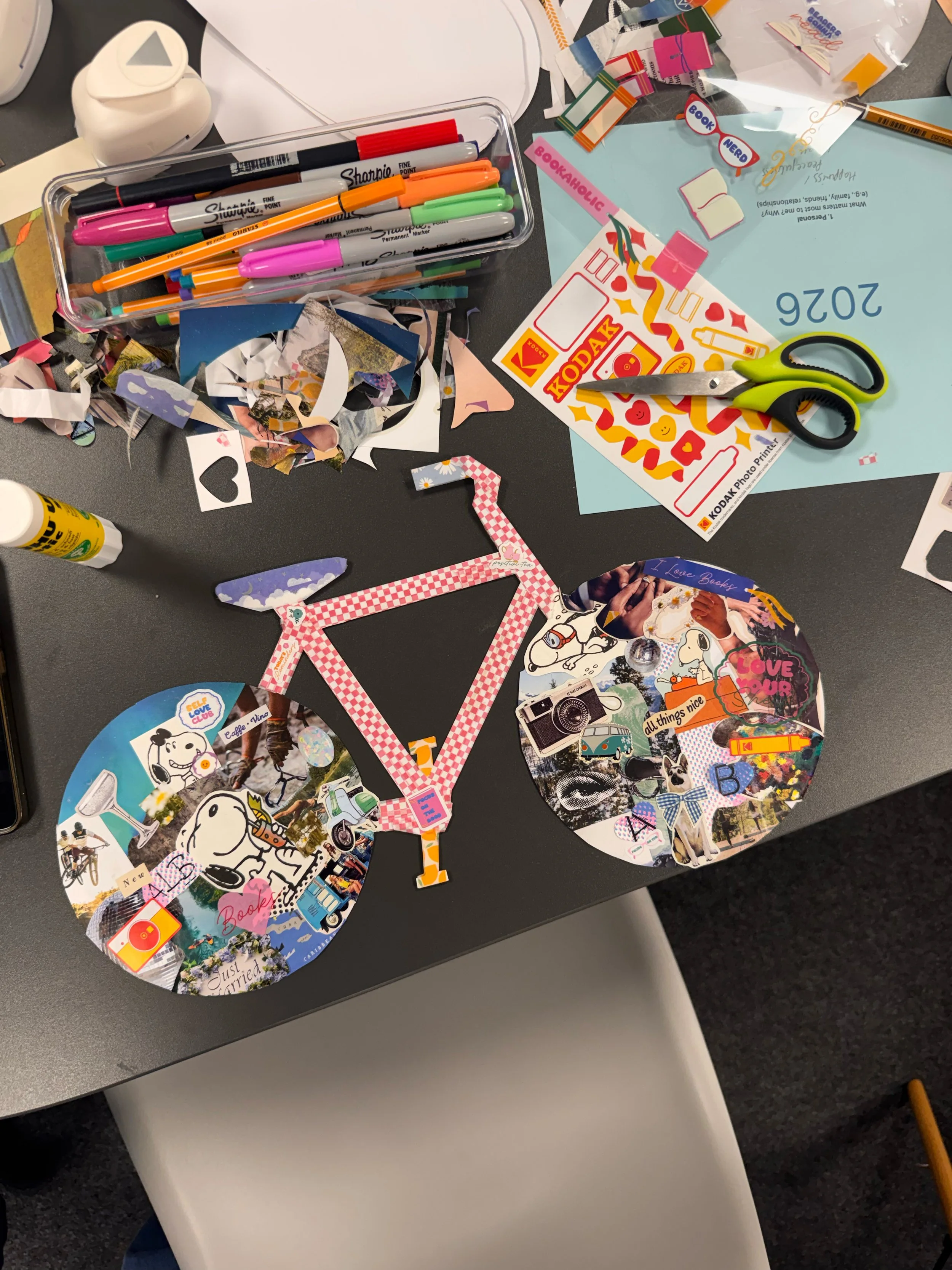 Artwork created at a Collé Collage workshop in London