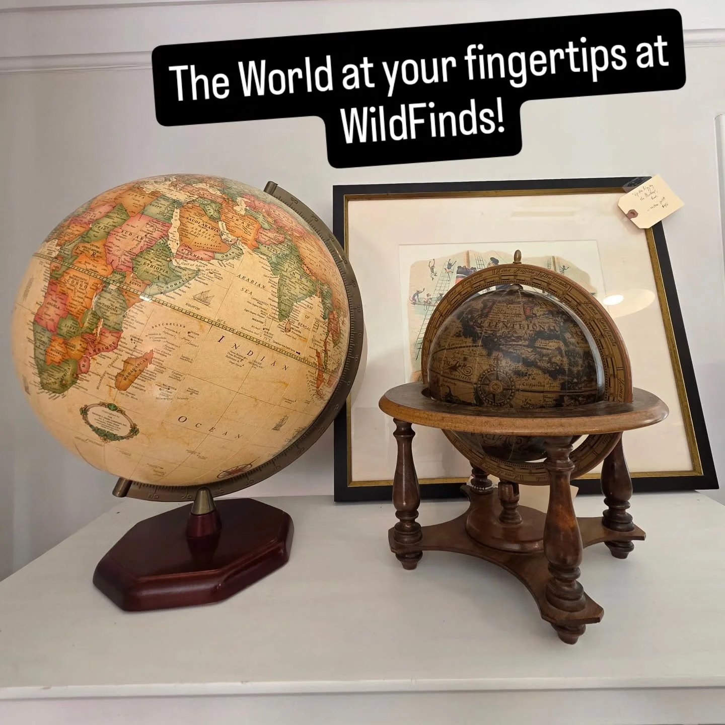 Explore the world without leaving Easton!

These vintage globes capture travel, adventure, and history in one piece&mdash;blending old-world maps with timeless craftsmanship for any home or study.

🧭 Perfect for collectors, dreamers, or anyone who w
