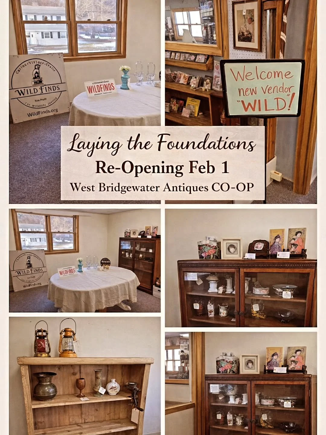 Foundations first. 🪏
We&rsquo;re setting up our new WildFinds space and getting everything ready for our official re-opening on Feb 1 at West Bridgewater Antiques CO-OP (320 W Center St, West Bridgewater, MA).
Come see what&rsquo;s new! every purcha