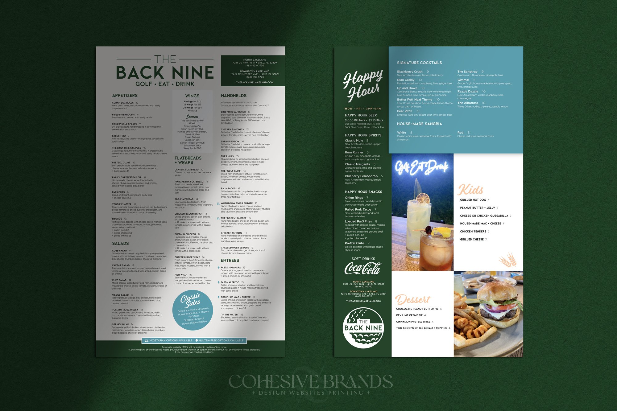 Menu / flyer layout is one of the toughest to figure out. Especially when you're someone like The Back Nine who offers so many delicious menu items! 🤤 If you haven't checked them out in the heart of downtown Lakeland, what are you waiting for? 

*Me