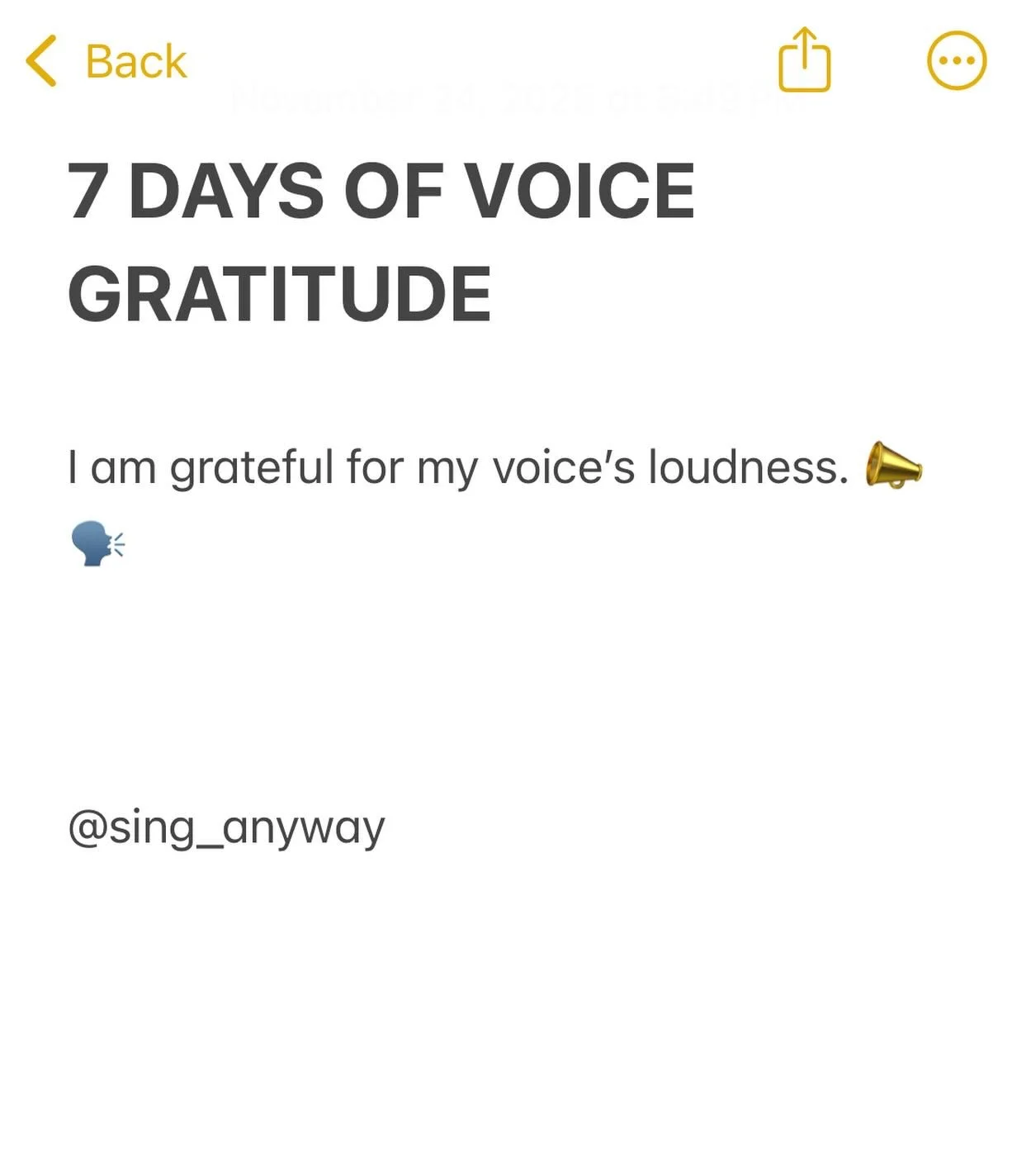 This is something I am newly grateful for. As I am getting more comfortable with chest voice and belting, I noticed how LOUD I sound. 

I was in my lesson with @william.pazdziora last week and when I remarked how loud I was, he replied, &ldquo;God fo