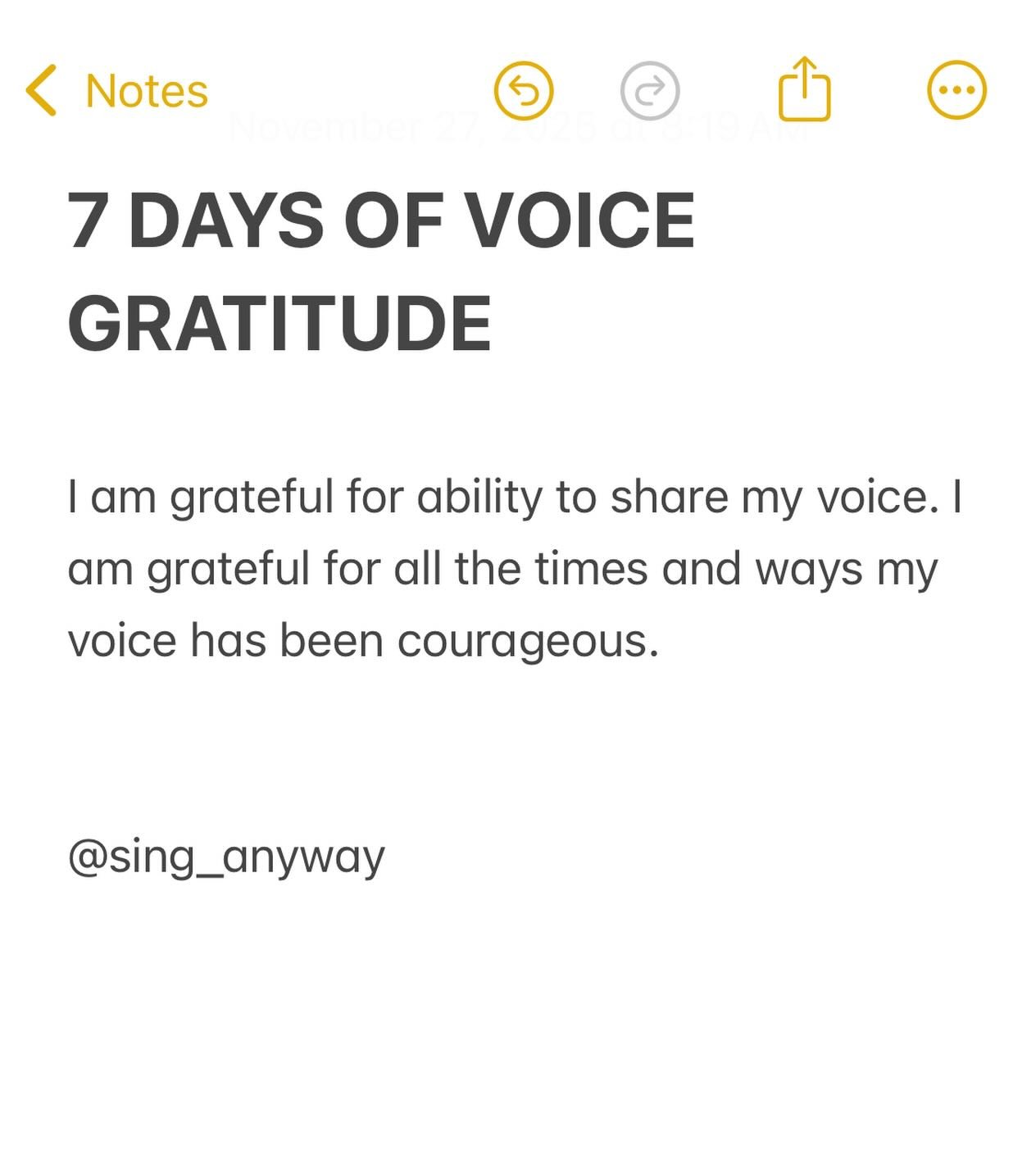 Happy Turkey Day! 🦃🍁

I am grateful for the ability and privilege I have to be able to share my voice, spoken or sung!

It takes a whole lot of courage to be able to use your voice and share it publicly in ANY capacity.

Thanks for joining me on my