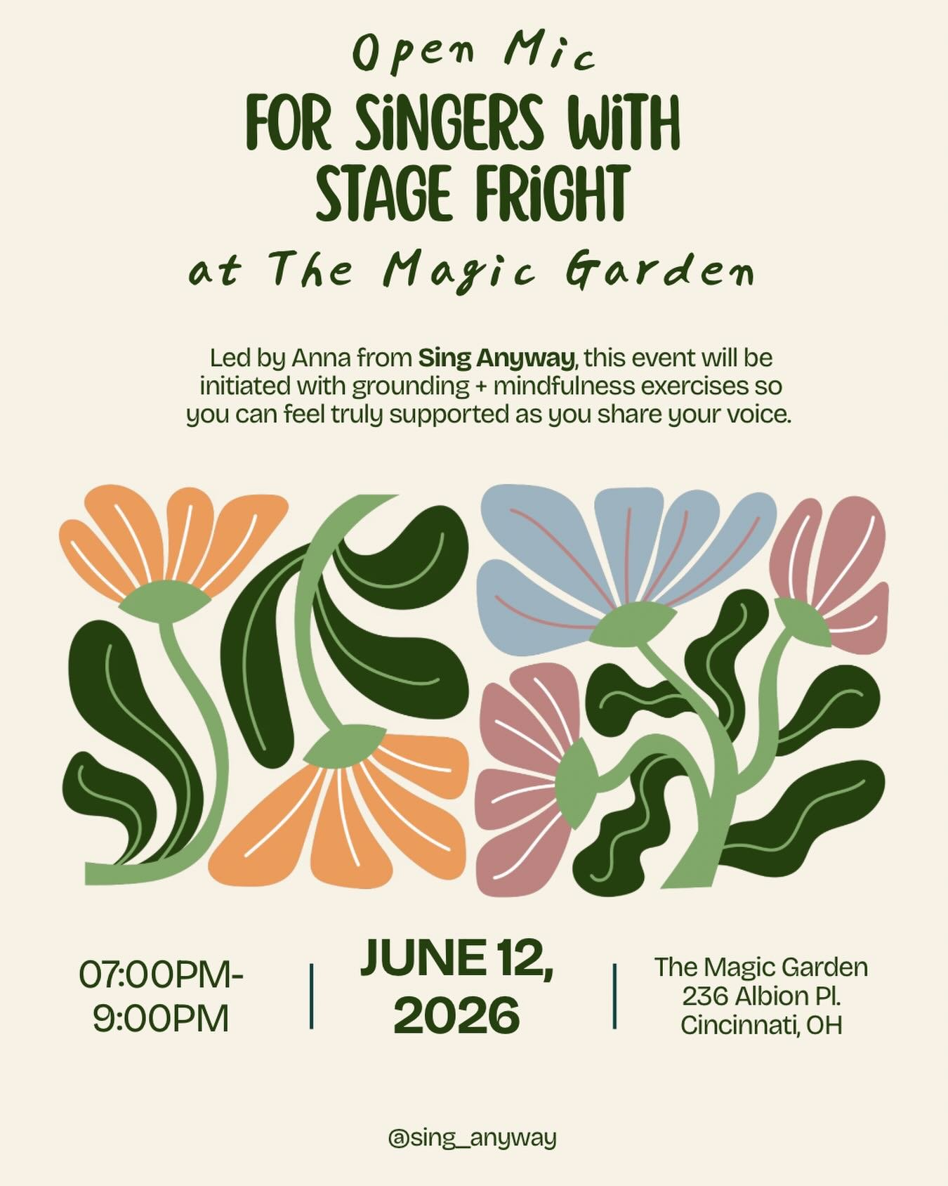 we&rsquo;re back! join us for a romantic summer evening in the garden next month.

this open mic is for folks who don&rsquo;t feel comfy at the typical bar based open mics&mdash;for anxious performers, people who lose their breath due to nerves, or j
