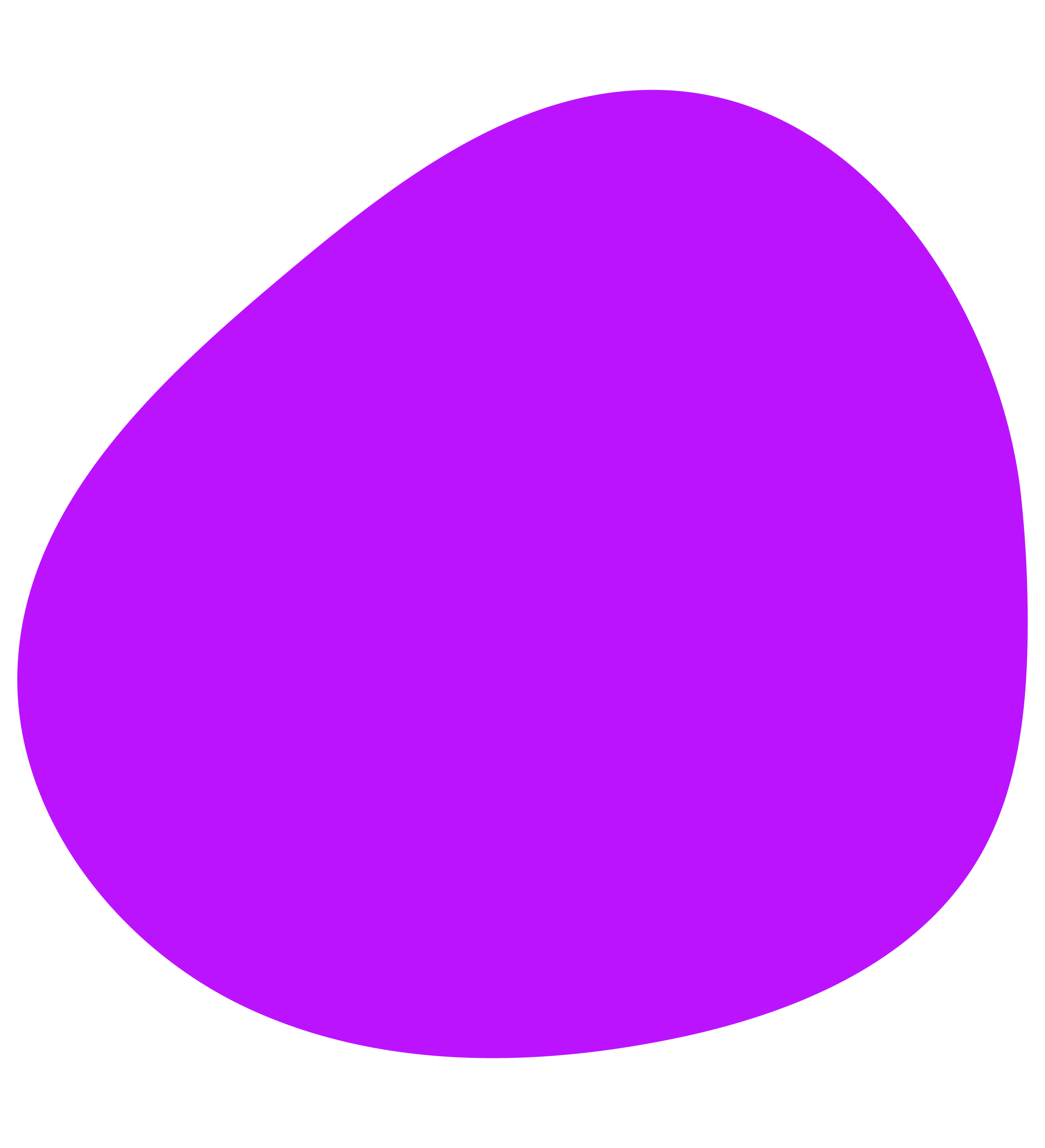 A large, irregular purple shape on a black background.