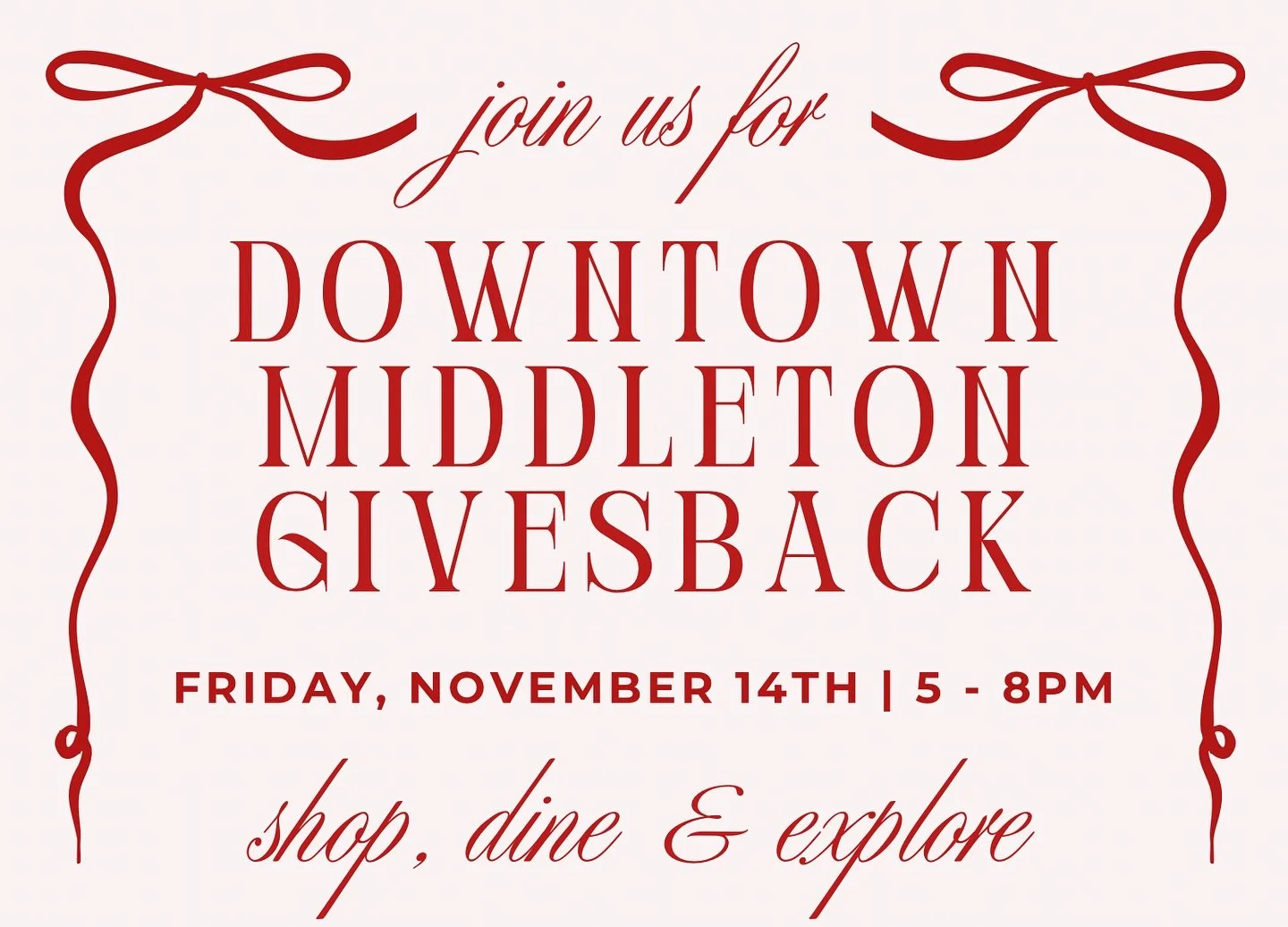 Join us this Friday, November 14 from 5&ndash;8pm for a special evening in Downtown Middleton!
Local businesses are teaming up to make a bigger impact! Enjoy early holiday shopping, dining, and fun while supporting great causes in our community.

Par