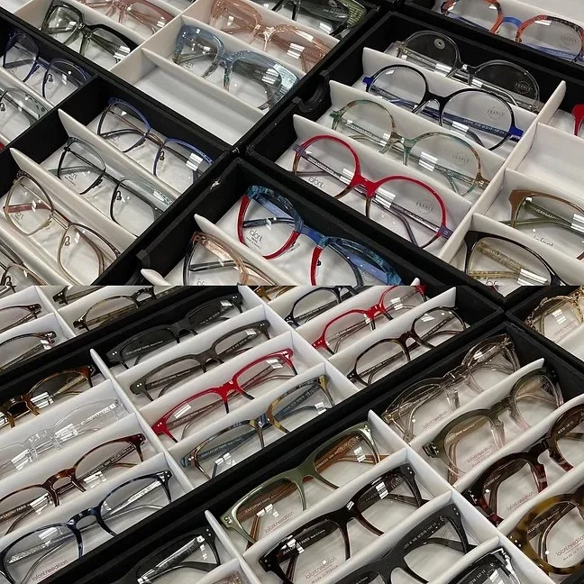 eyeglasses on display