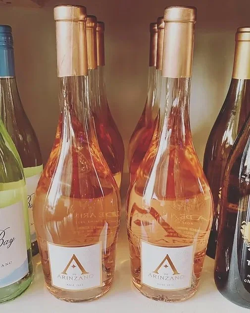 orange wine in bottles
