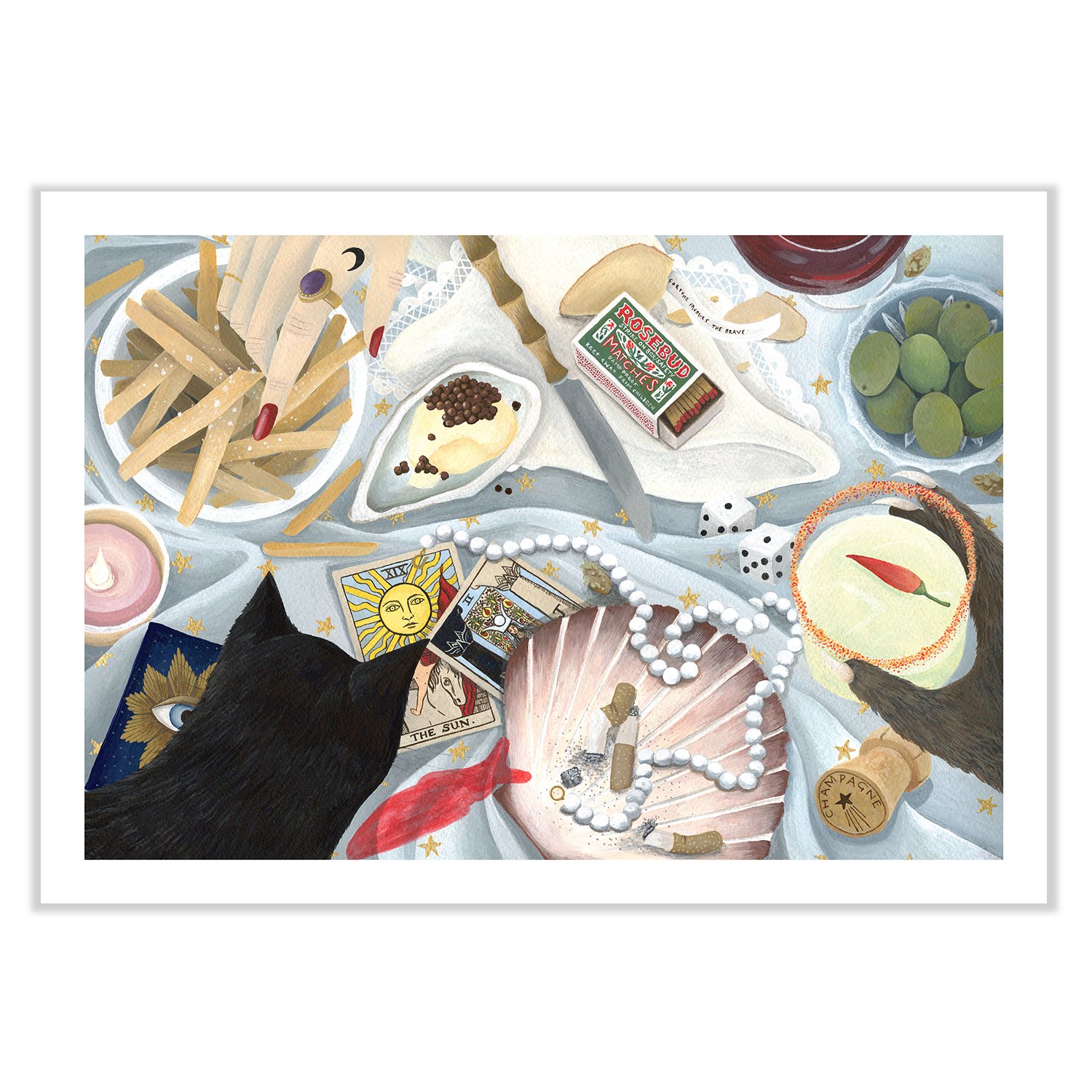 Girl Dinner A4 Narrow Border.jpg