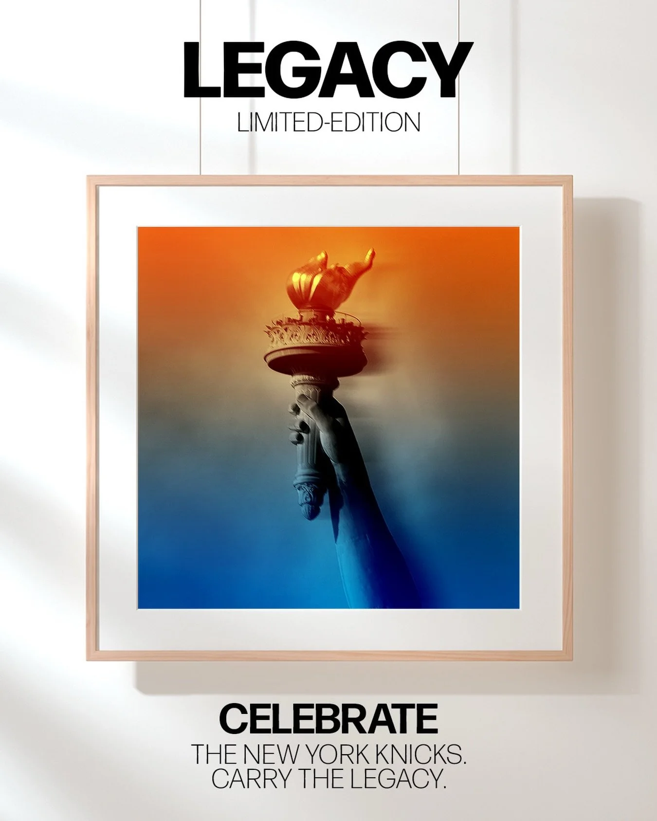 CELEBRATE THE NEW YORK KNICKS.

A Limited-Edition Fine Art Photograph celebrating the New York Knicks. A quiet, powerful reminder that behind every legacy, a guiding light burns. In orange and blue, forever.

LEGACY | The New York Knicks | Limited-Ed