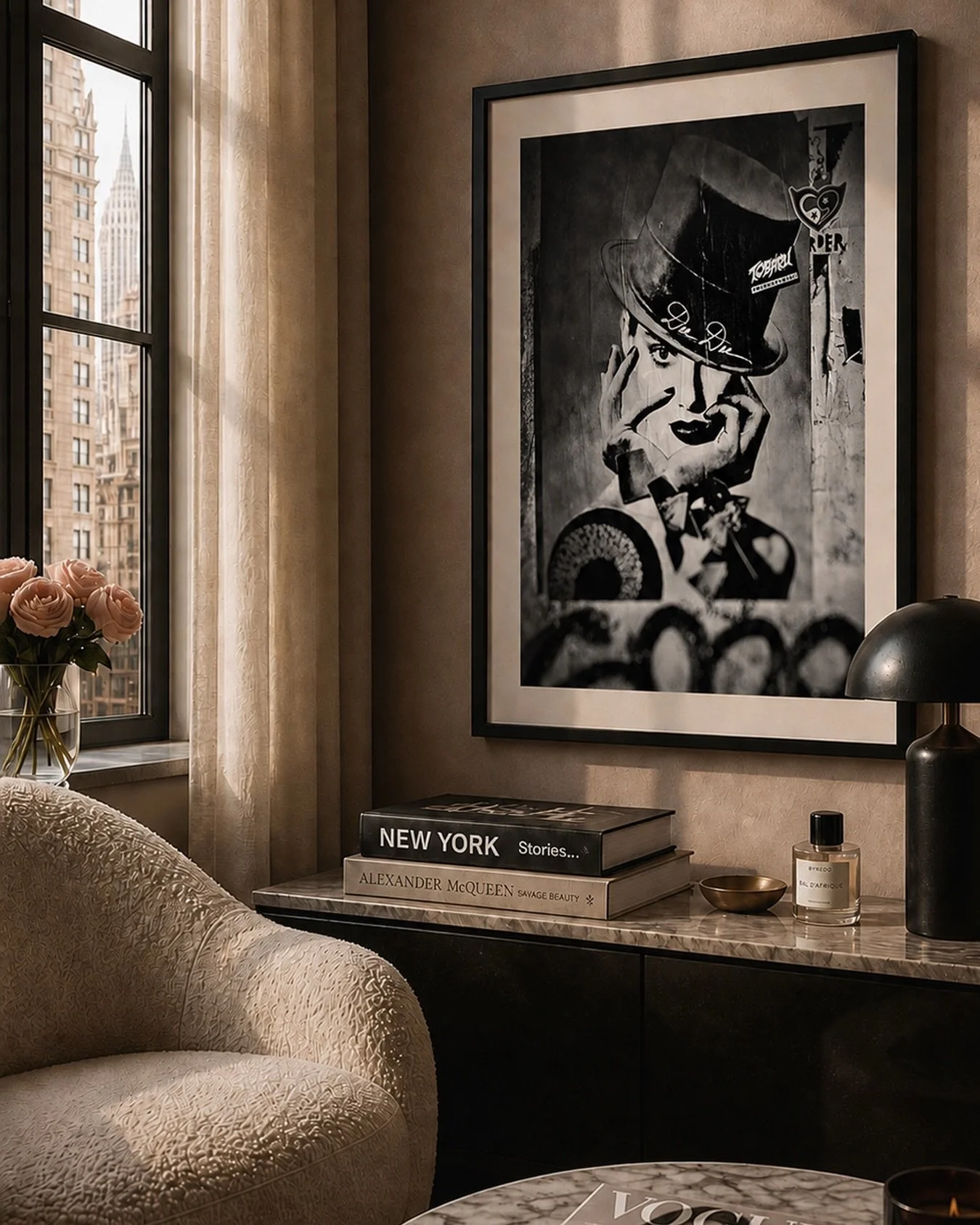 "There is a kind of beauty that only New York produces &mdash; born not in galleries or grand halls, but on peeling walls at midnight, where glamour and grit have always understood each other perfectly. She is not decoration. She is a declaratio