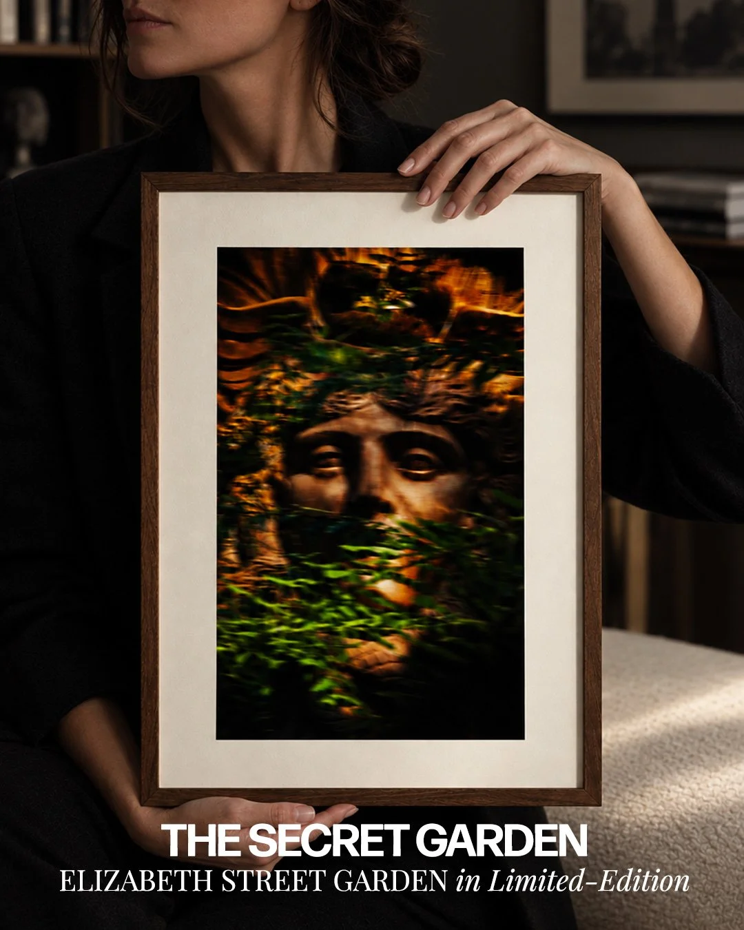 A DREAM REMEMBERED. Some places exist beyond time, somewhere between what we see and what we feel.

Inspired by the hidden beauty of Elizabeth Street Garden in New York, A Dream Remembered captures a fleeting encounter with a world where nature, scul