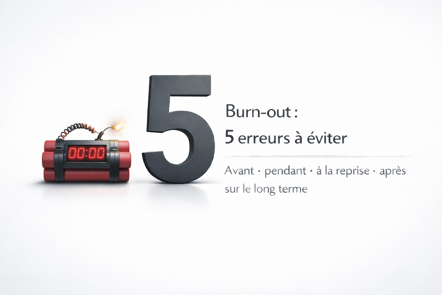 Burn-out, les erreurs à éviter avant, pendant, après et sur le long terme.