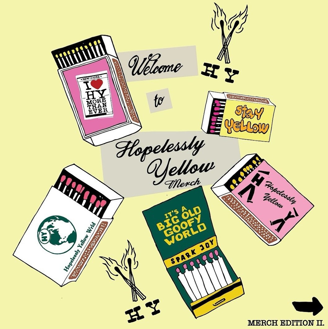 Introducing our 2024 HOPELESSLY YELLOW MERCH! Link in bio to order!
Hoodie design: @haileygabron