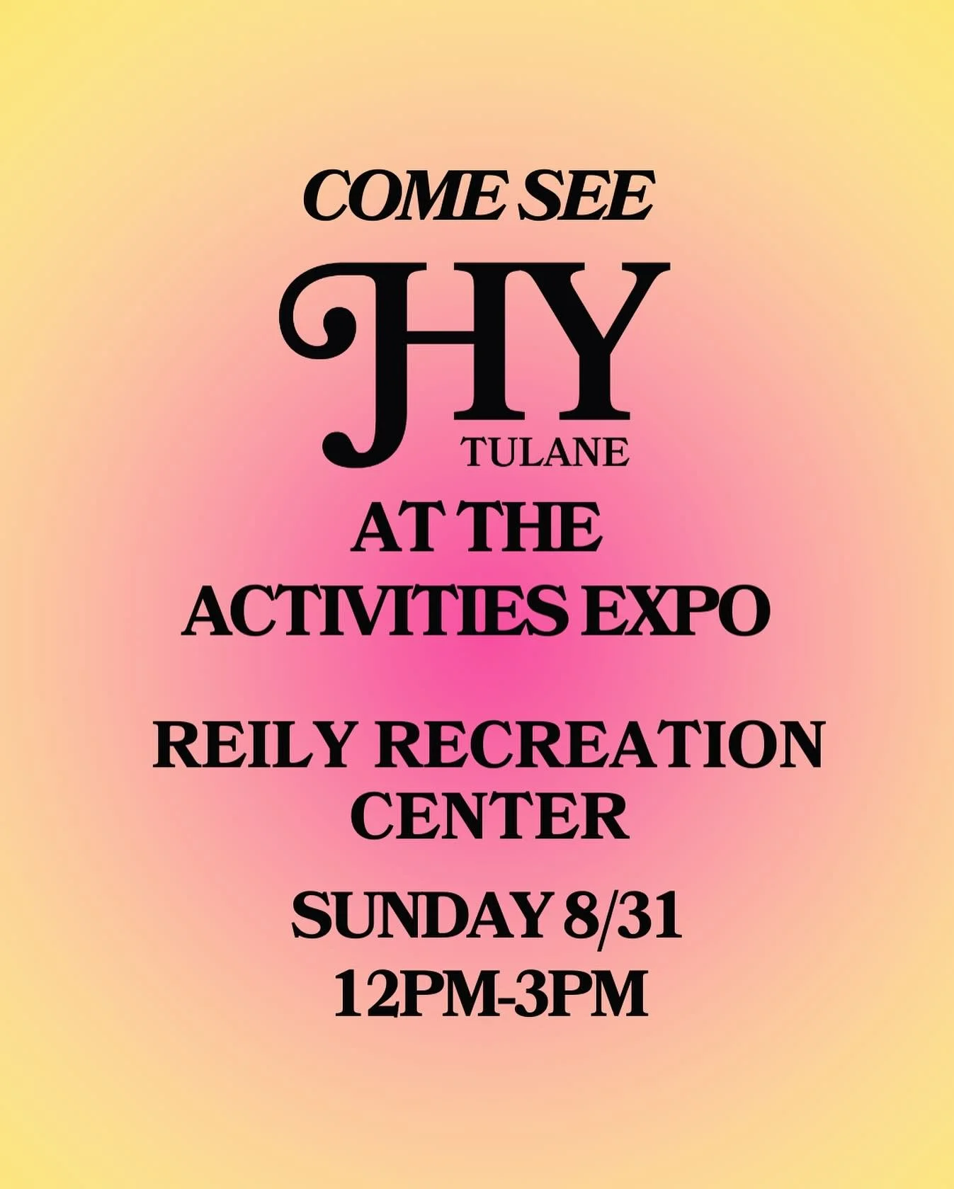 Come stop by the Hopelessly Yellow table at the Activities Expo on Sunday! We can&rsquo;t wait to meet you 🌟🫶🏻